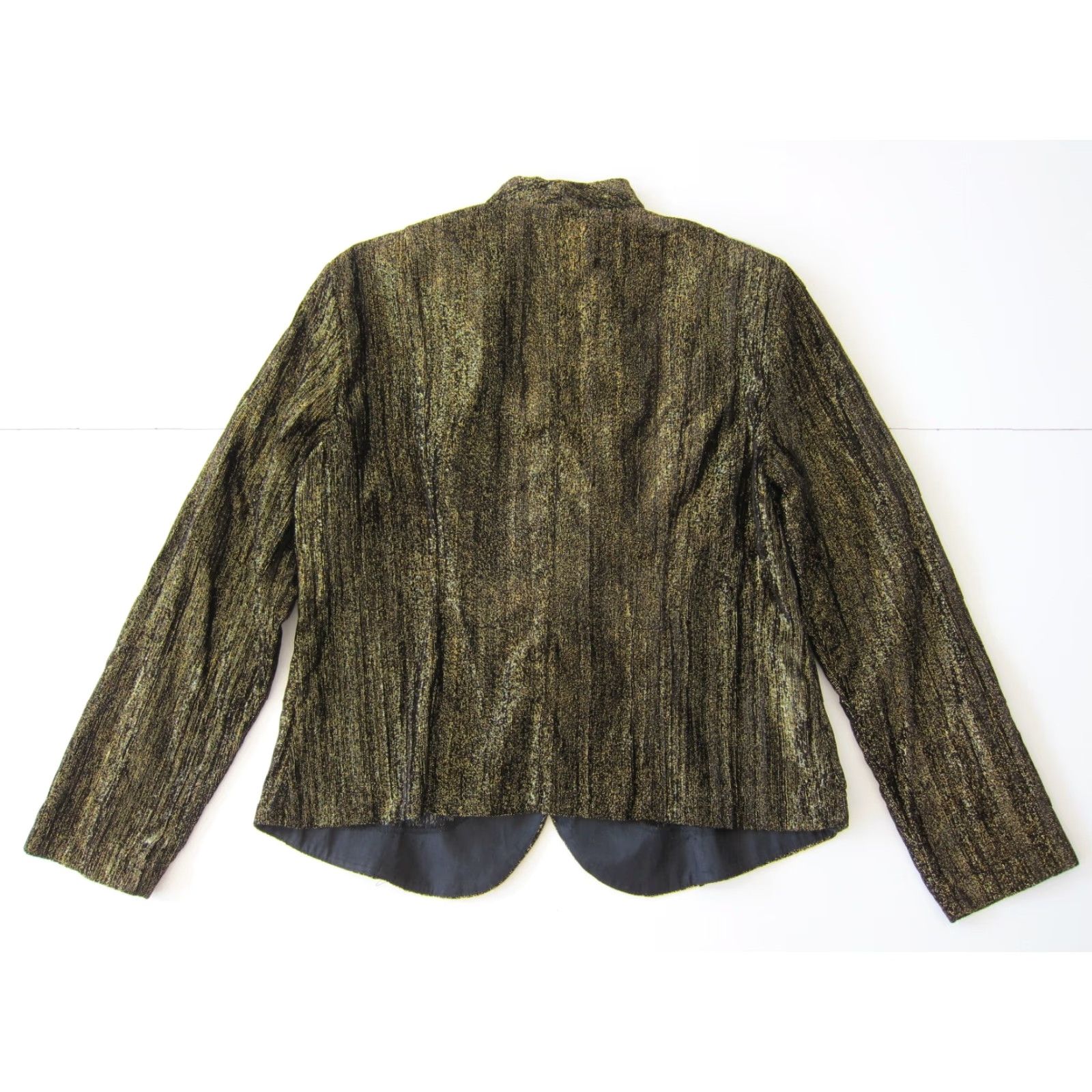 Vintage VINTAGE R&K Evening Blazer Women PL Gold Sparkle Button Up Bolero Jacket Sh Size L / US 10 / IT 46 - 2 Thumbnail