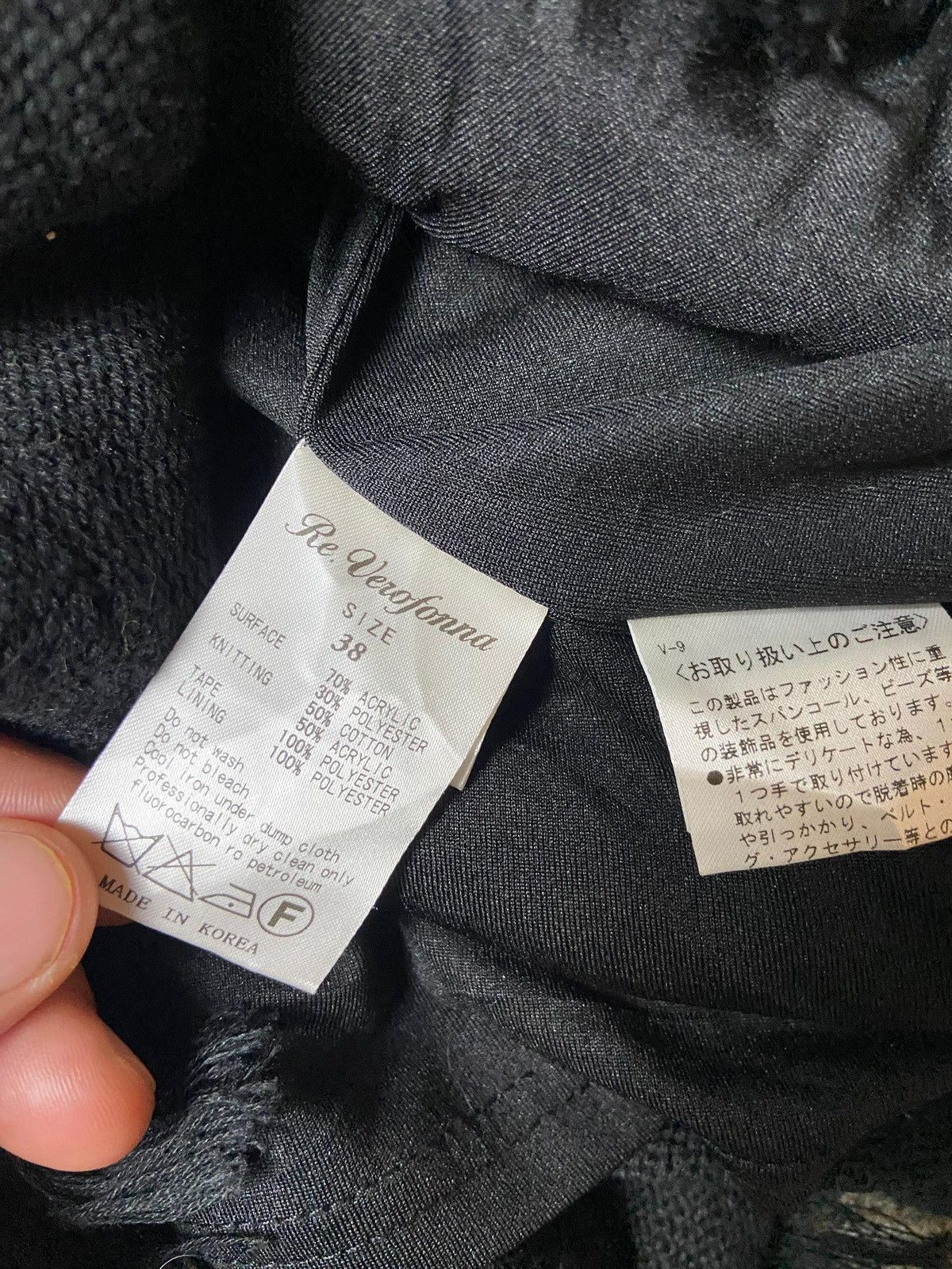 Japanese Brand × Vintage Re Verofonna Brand Tweed Ruffles Jacket (127) Size XXS / US 00 / IT 34 - 7 Thumbnail