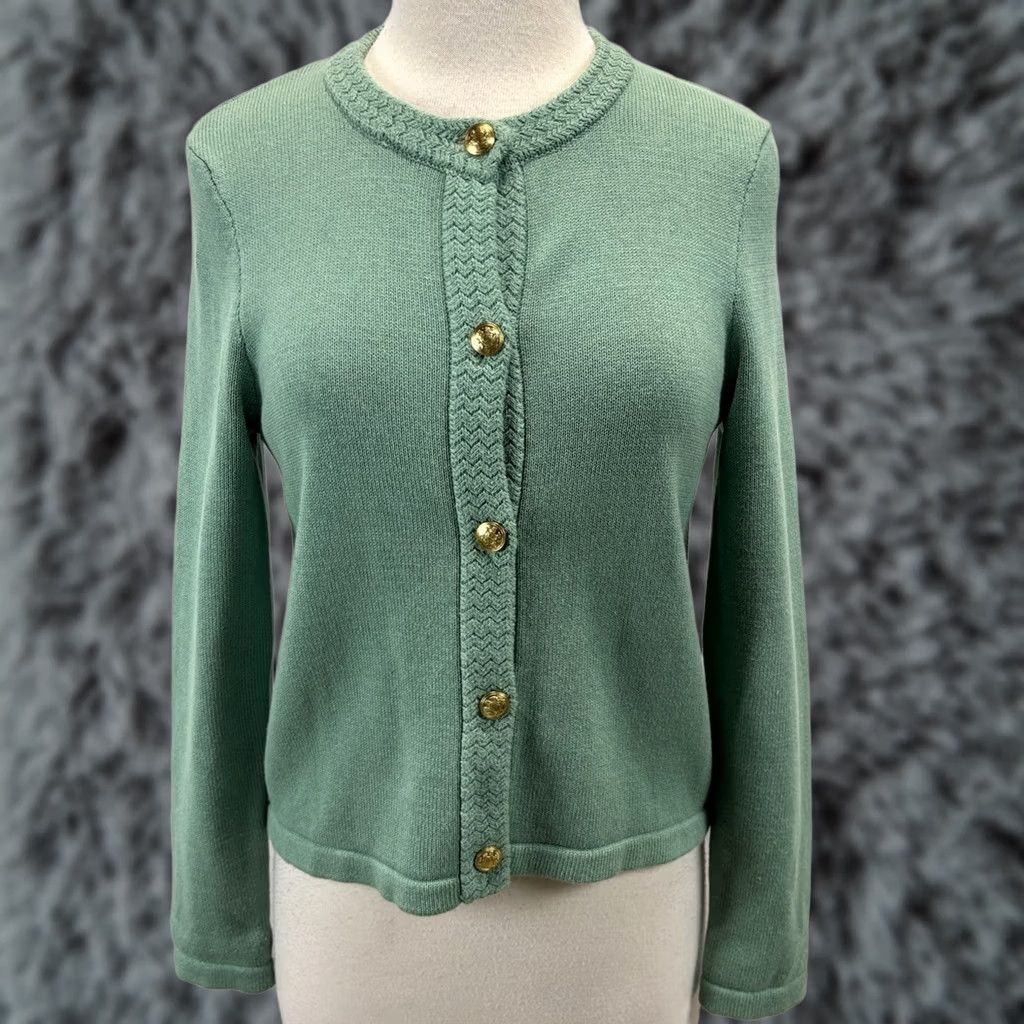 J.Crew J. Crew Cardigan Sweater Women’s S Green Gold Buttons Old Money Academia Womens Cardigan Sweater S Green Gold Buttons Old Money Academia Size S / US 4 / IT 40 - 1 Thumbnail