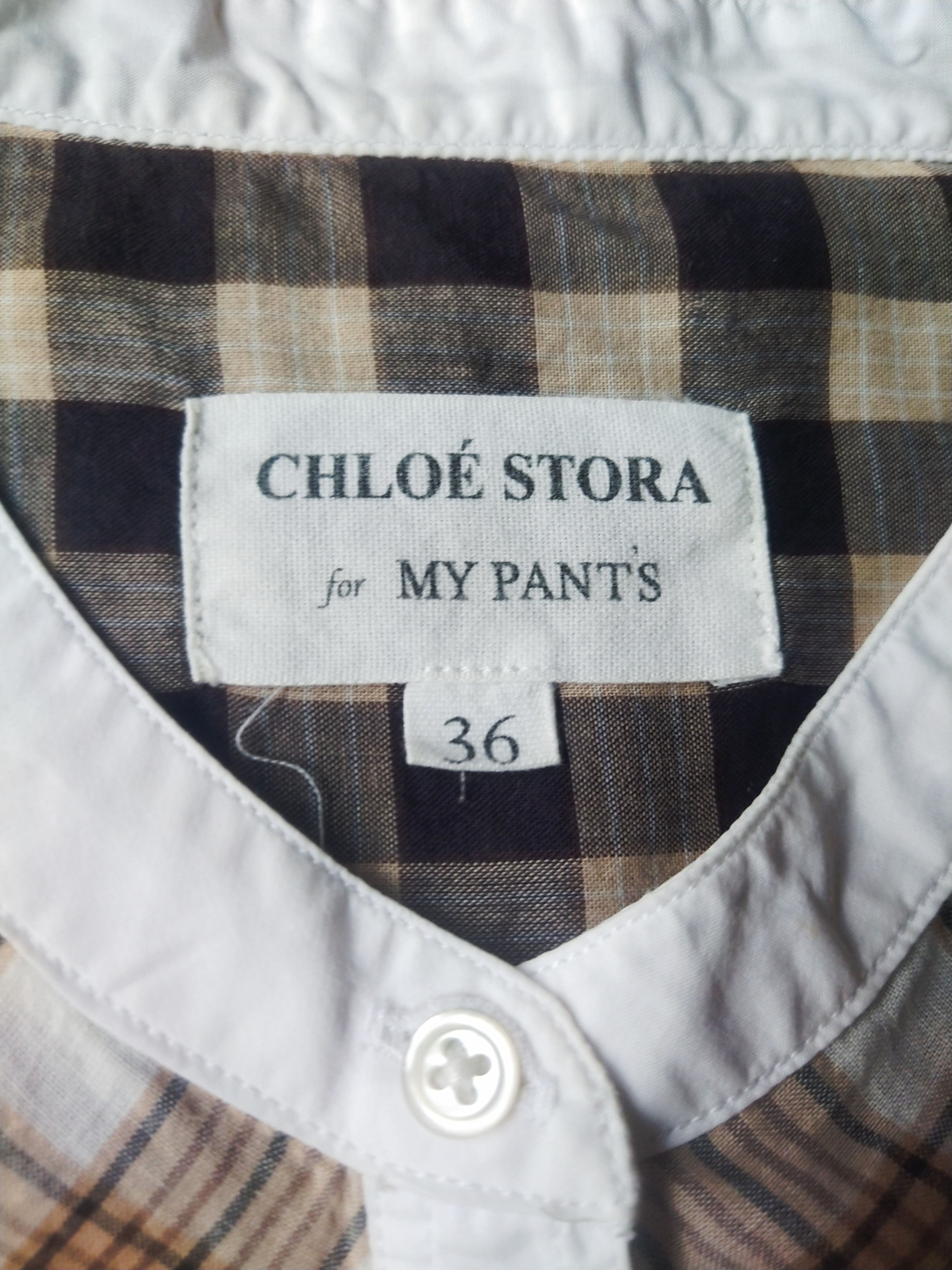 Chloe Chloe Stora Paris Mixed Plaid Band Collar Shirt Portugal Size M / US 6-8 / IT 42-44 - 6 Thumbnail