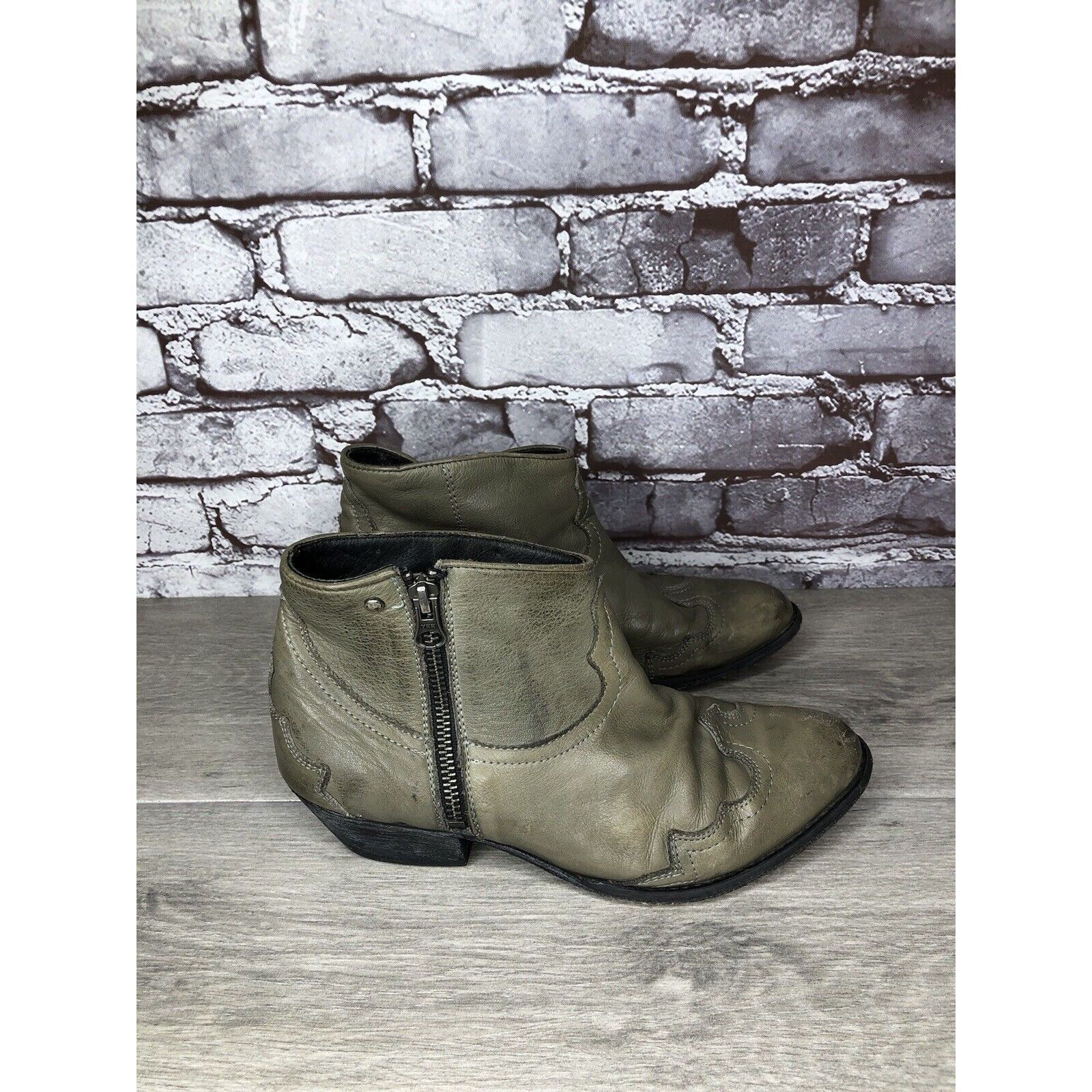 Other Baske California Green Western Zip Pointed Toe Heel Boots Wo Size US 7.5 / IT 37.5 - 24 Thumbnail