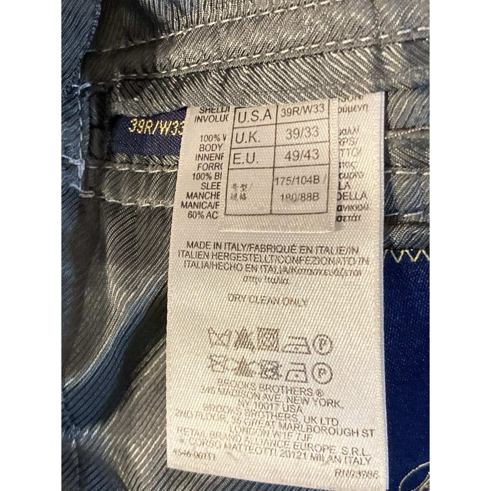 Brooks Brothers Brooks Brothers Blazer 39R Fitzgerald Vitale Barberis Jacket Size 38R - 5 Thumbnail