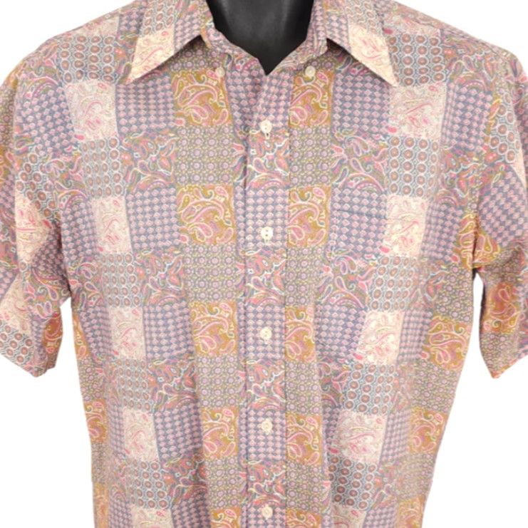 Vintage VINTAGE JG Hooks Paisley Shirt Mens M Orange Geometric Button-Up Short Sleeve Collared Hawaiian Theme Size US M / EU 48-50 / 2 - 2 Thumbnail