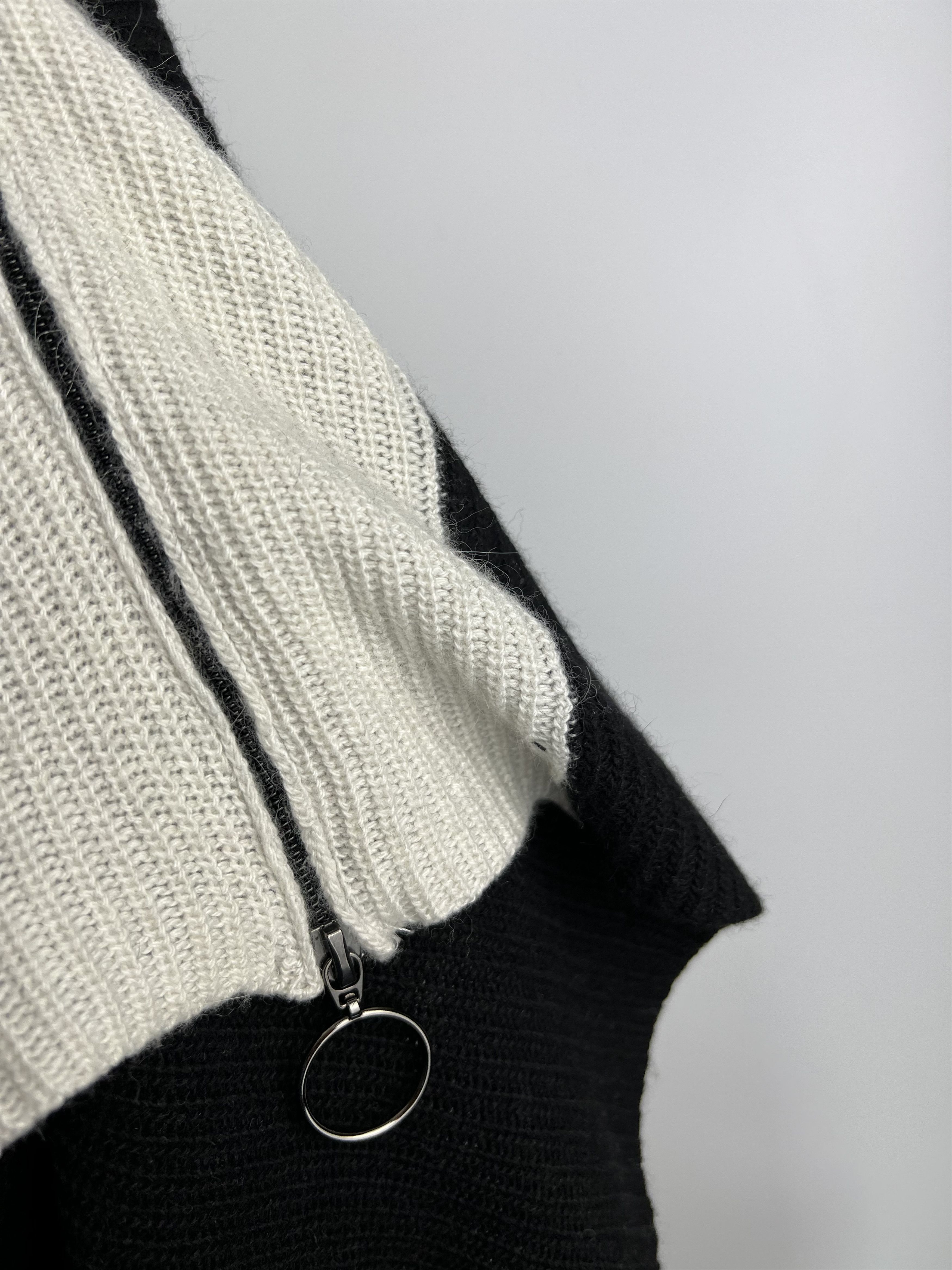 Other Kaos Ribbed Turtleneck Dress Zipped Wool Angora Cashmere S/M Size S / US 4 / IT 40 - 4 Thumbnail