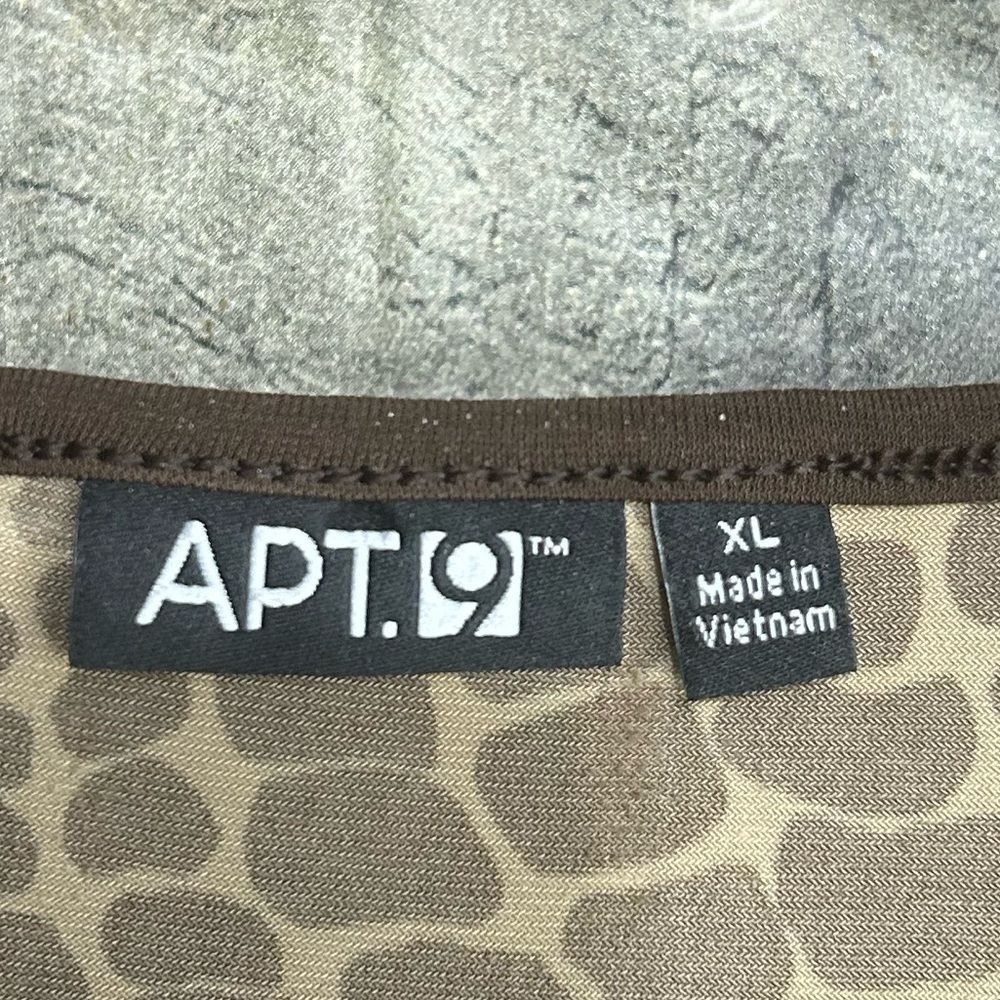 Apt. 9 Apt. 9 Giraffe Print Brown V-Neck Blouse XL Size XL / US 12-14 / IT 48-50 - 3 Thumbnail