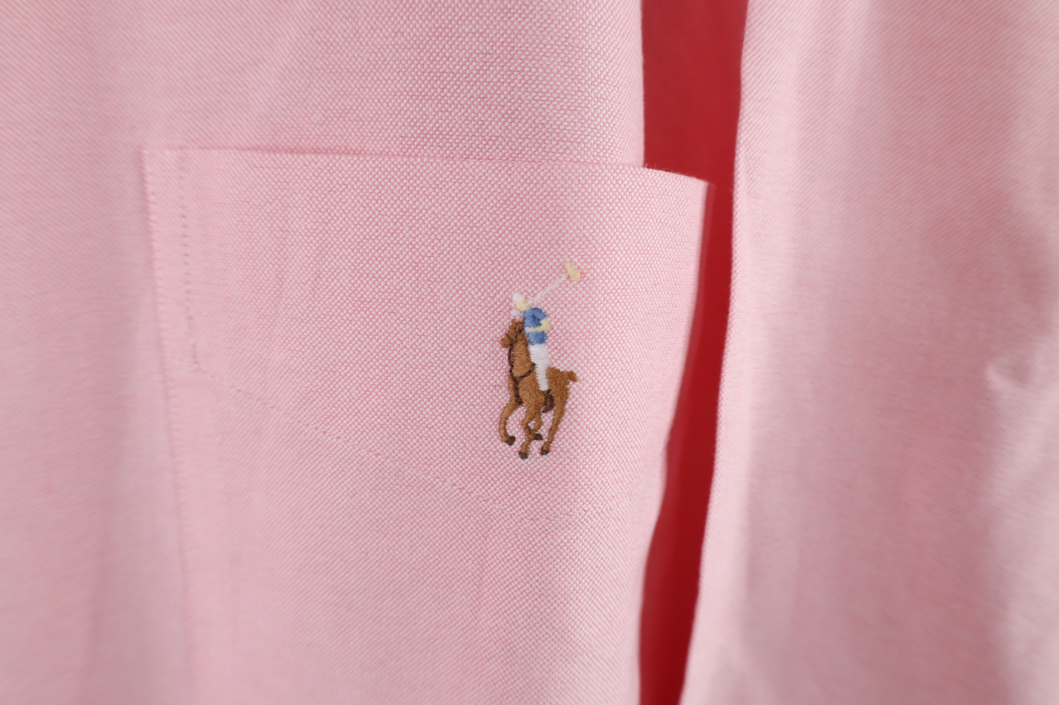 Ralph Lauren × Vintage Vintage 90s Ralph Lauren Oxford Button Down Shirt Pink Size US XXL / EU 58 / 5 - 4 Thumbnail