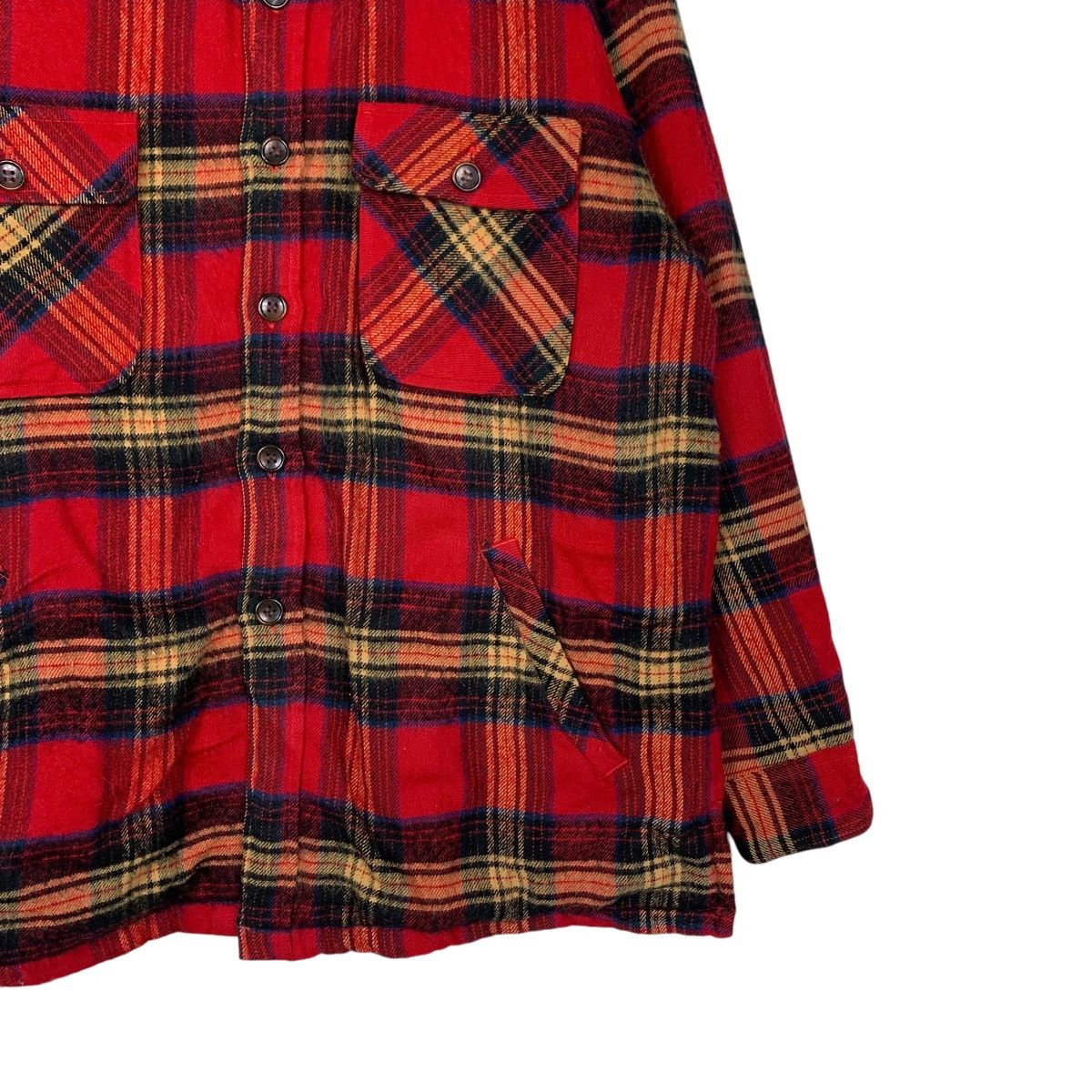 Flannel GARRISON Red Tartan Work Flannel Jacket #2112-C92 Size US M / EU 48-50 / 2 - 4 Thumbnail