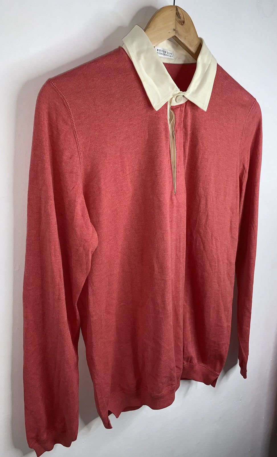 Brunello Cucinelli Brunello Cucinelli Long sleeve Polo Shirt Size US S / EU 44-46 / 1 - 3 Thumbnail