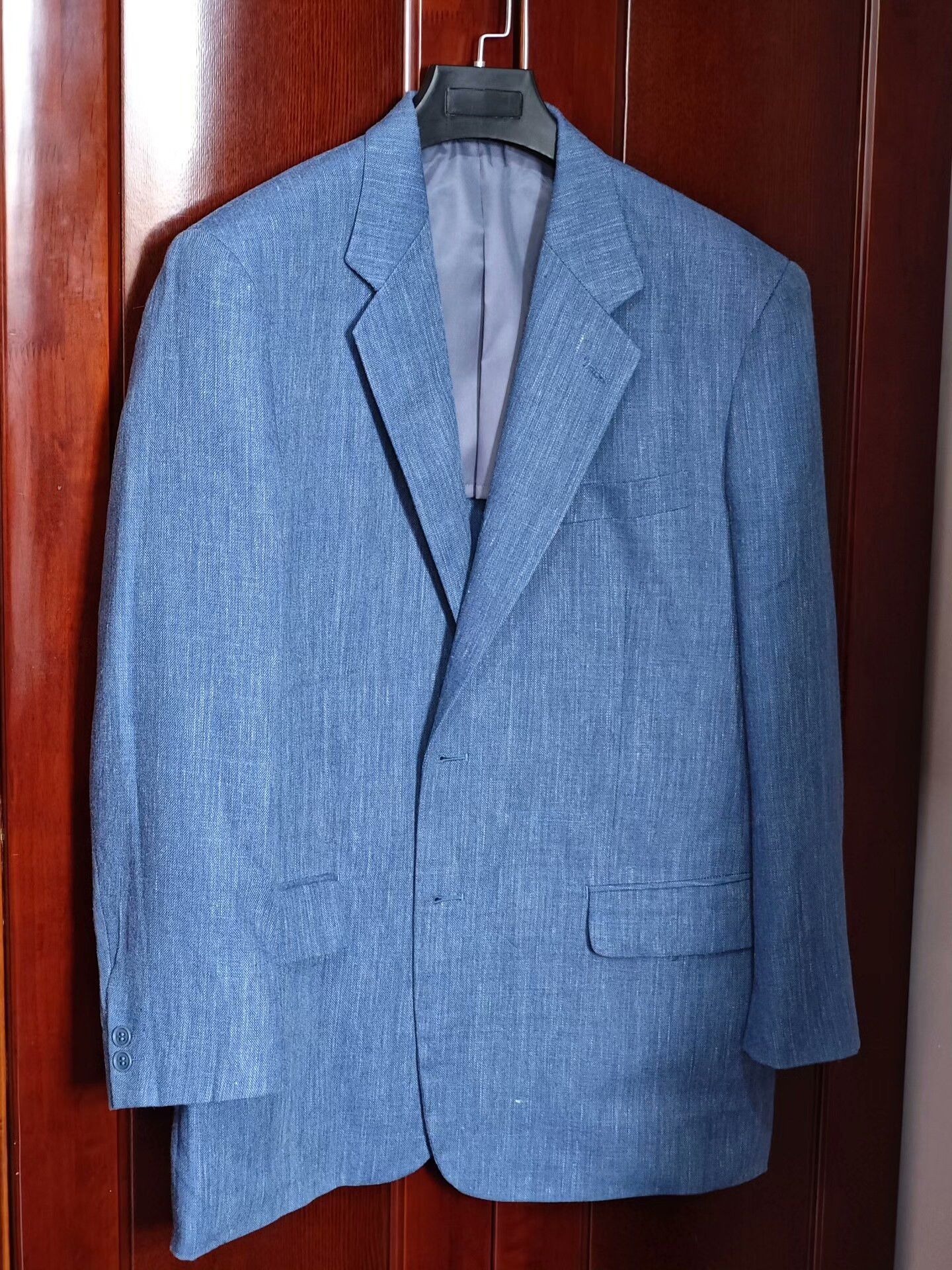 Japanese Brand Custom Italian Blue Suit Jacket Size US L / EU 52-54 / 3 - 1 Thumbnail