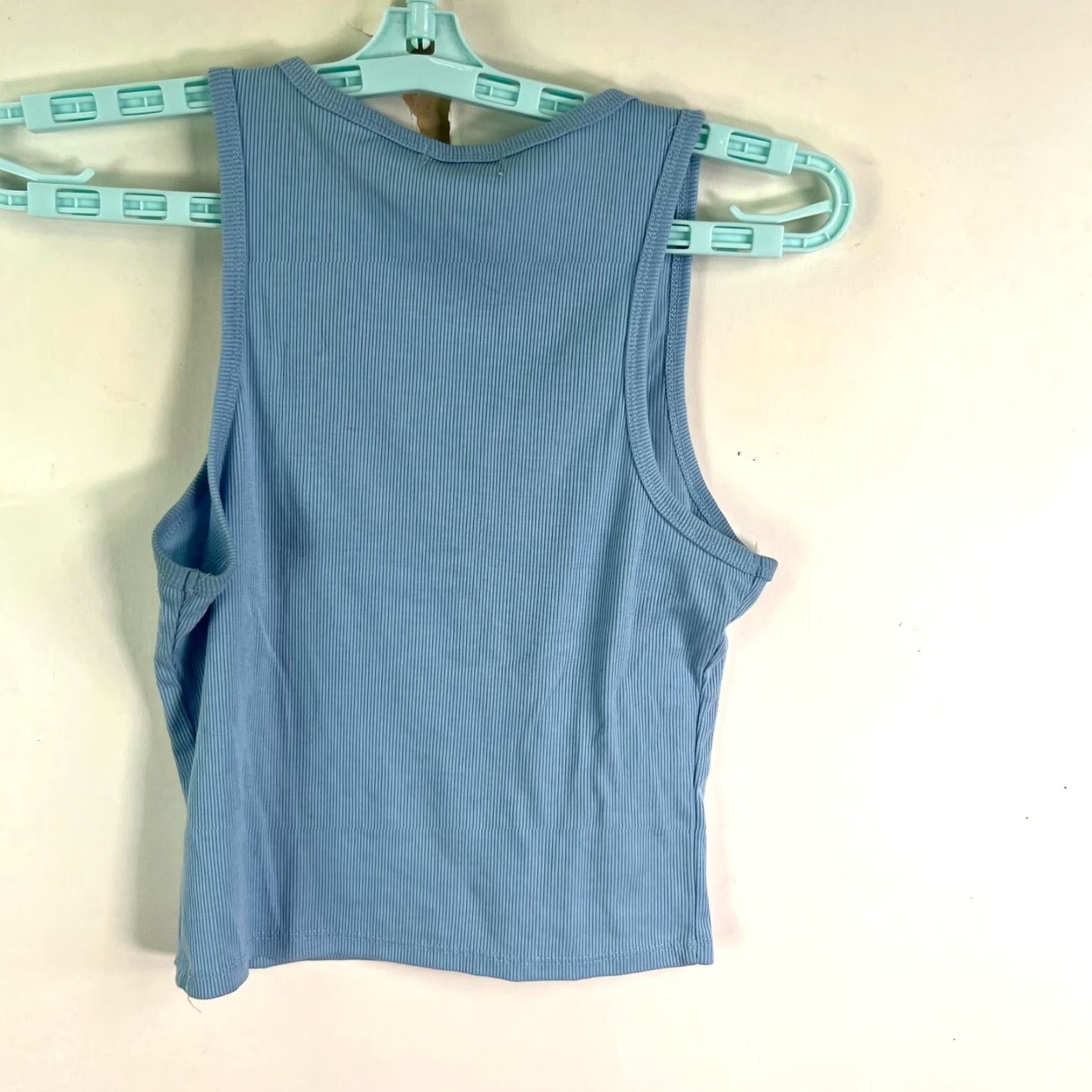 Vintage VINTAGE Orange Brand Women's Tank Top Juniors M Blue Mushroom Butterfly Graphic Sleeveless Cropped Summer 90s Size M / US 6-8 / IT 42-44 - 5 Thumbnail