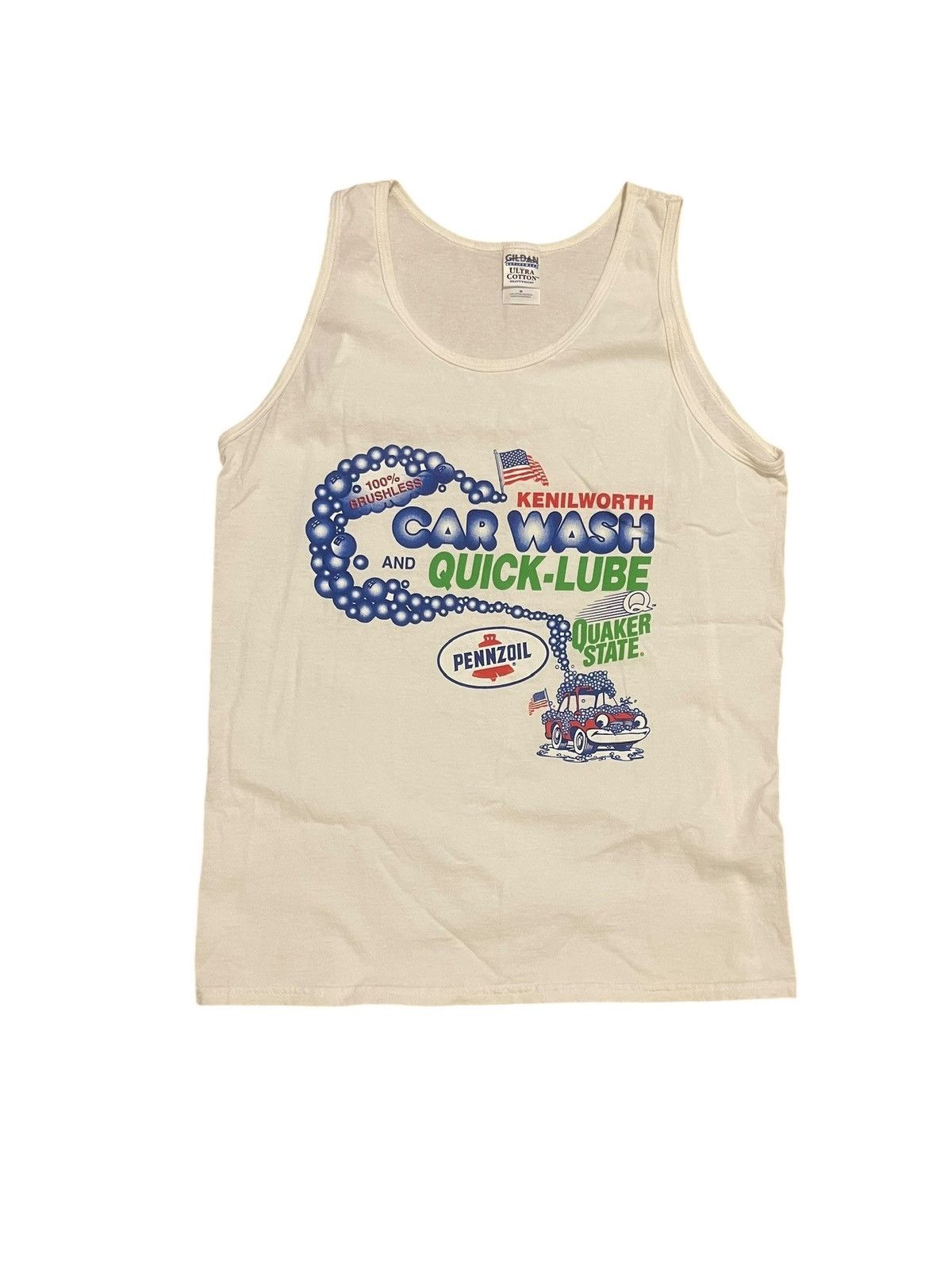 Gildan Gildan Activewear White Y2K Car Wash Men Tank Top Sz M Size US M / EU 48-50 / 2 - 1 Thumbnail
