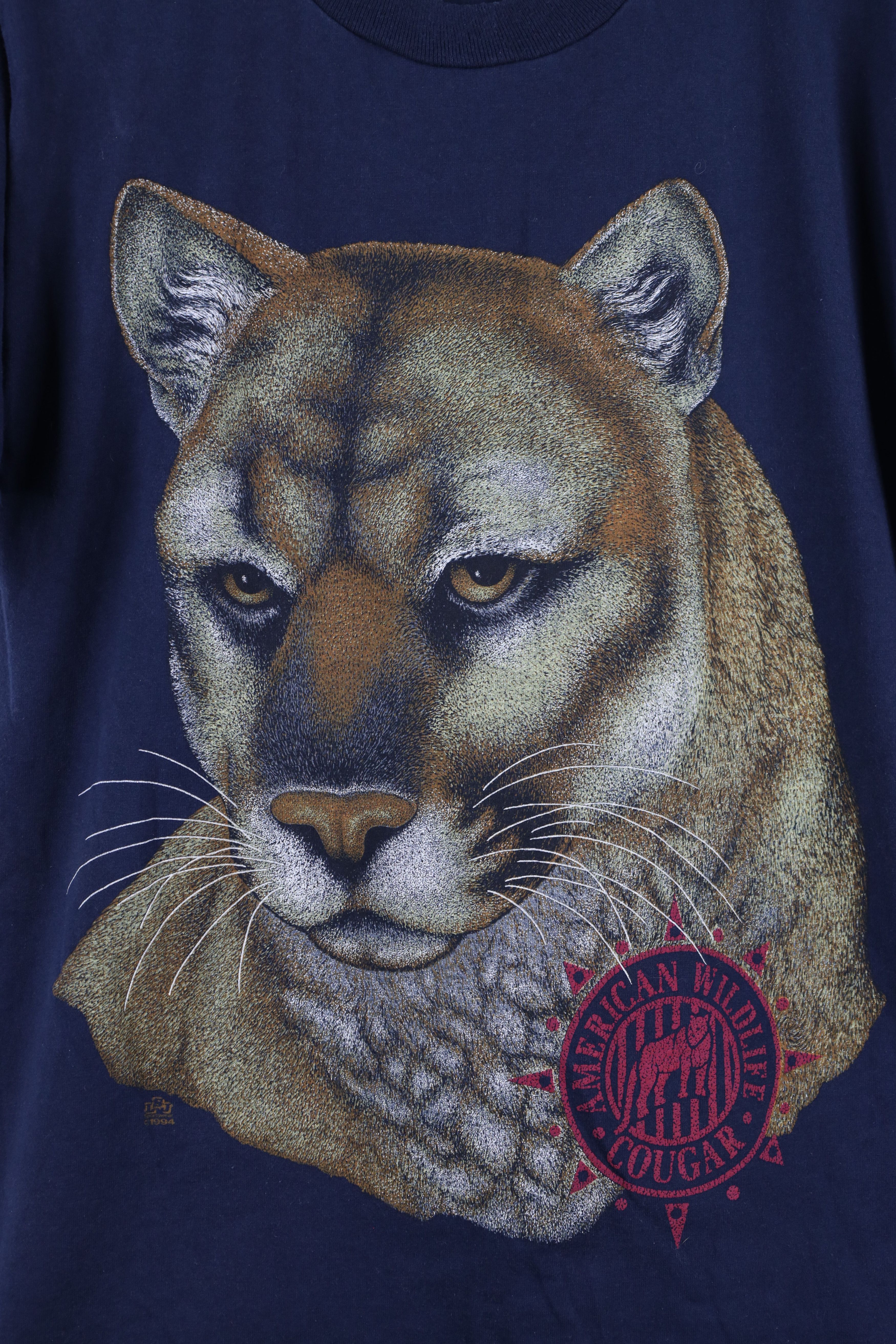 Vintage Vintage 90s Streetwear Wildlife Cougar Cat T-Shirt USA Size US M / EU 48-50 / 2 - 4 Thumbnail