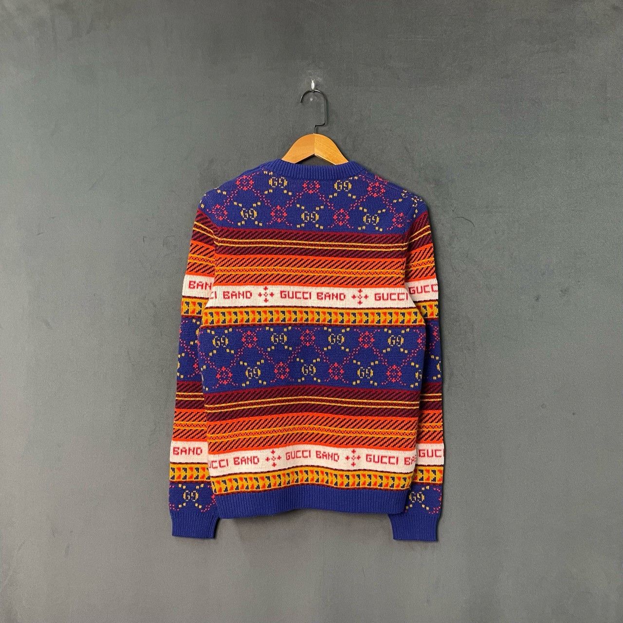 Gucci Gucci Blue stitched full-print sweater 2501-Nextarrow Size US XS / EU 42 / 0 - 2 Thumbnail