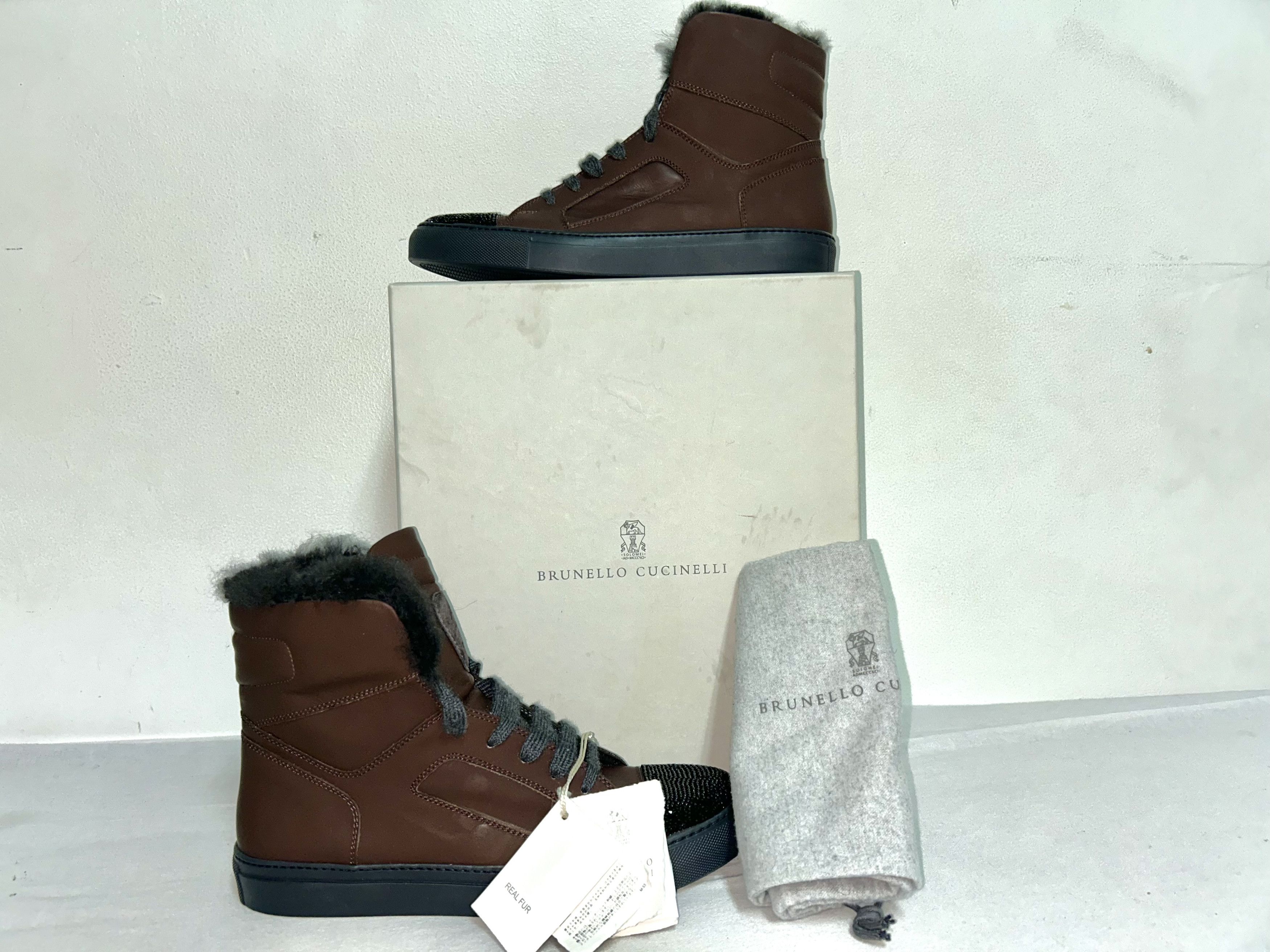 Brunello Cucinelli Brunello Cucinelli Cash Fur High-Top Size US 9 / IT 39 - 5 Thumbnail