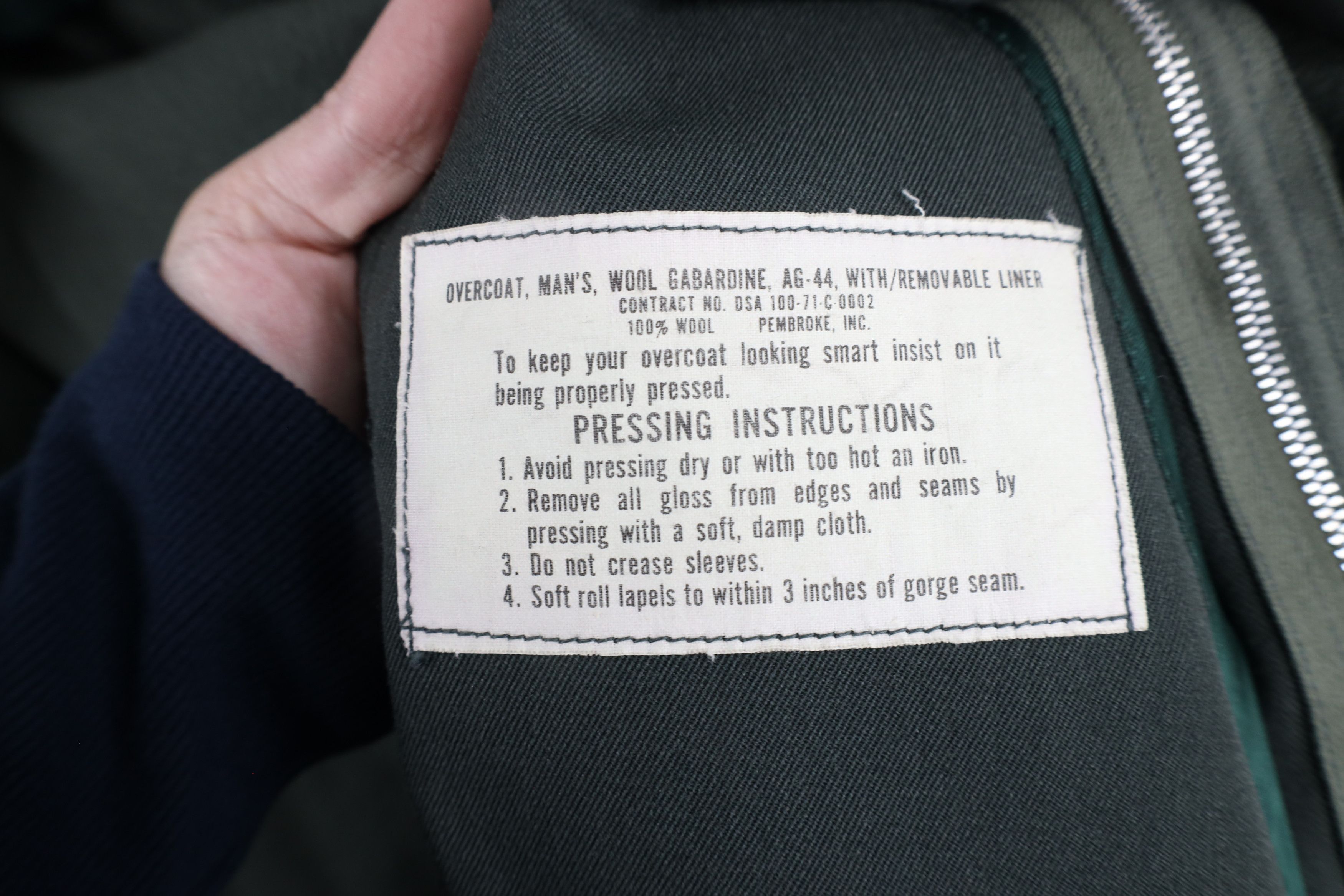 Vintage Vintage 70s Vietnam War Gabardine Lined Trench Coat Overcoat Size US L / EU 52-54 / 3 - 12 Thumbnail
