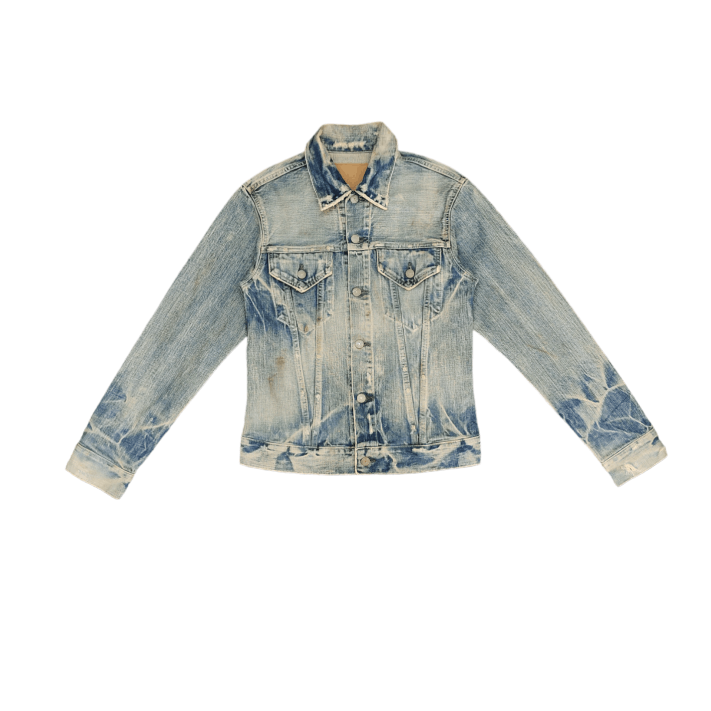 Number (N)ine × Undercover 1990s Spellbound Clawmark Distress Faded Denim Jacket Size US S / EU 44-46 / 1 - 2 Thumbnail