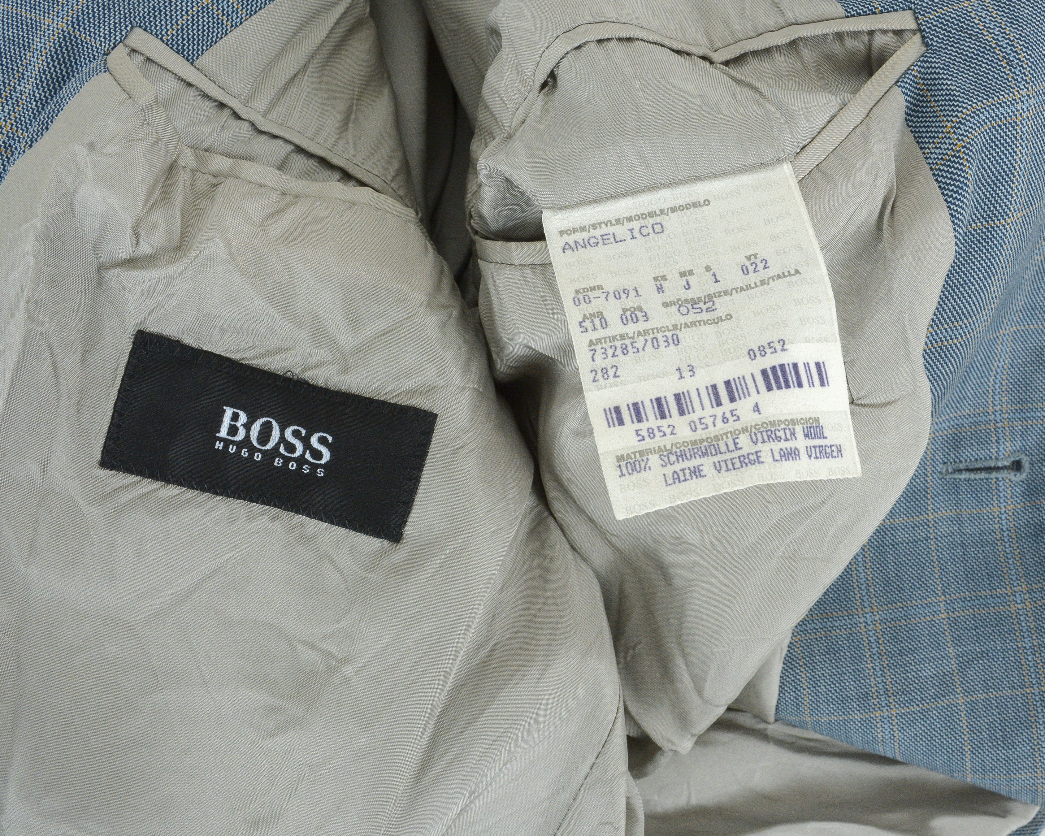 Hugo Angelico Vintage US 42 Check Blazer Coat Virgin Wool Jacket Size 42R - 7 Thumbnail