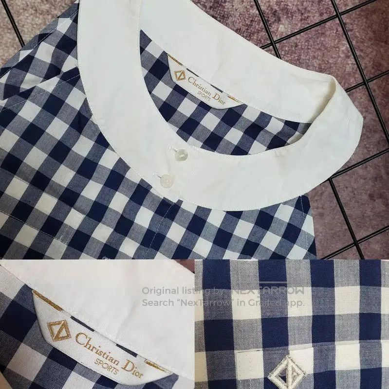 Dior Dior Summer Blue Check Cotton T. Size M / US 6-8 / IT 42-44 - 4 Thumbnail