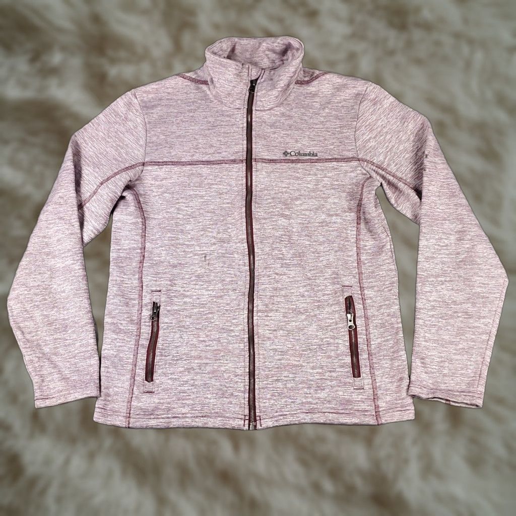 Pinko Columbia Jacket Womens Medium Pink Full Zip Fleece Sweatshirt Regular Fit Size M / US 6-8 / IT 42-44 - 1 Thumbnail