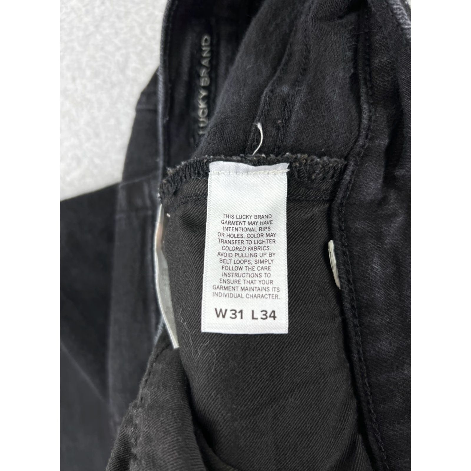 Lucky Brand Lucky Brand Jeans Mens 31 Black Denim Skinny Cotton Blend Stretch Taper Jeans Mens Black Skinny 31 5-Pocket Denim Fit Regular Casual 90s? Size US 31 - 4 Thumbnail