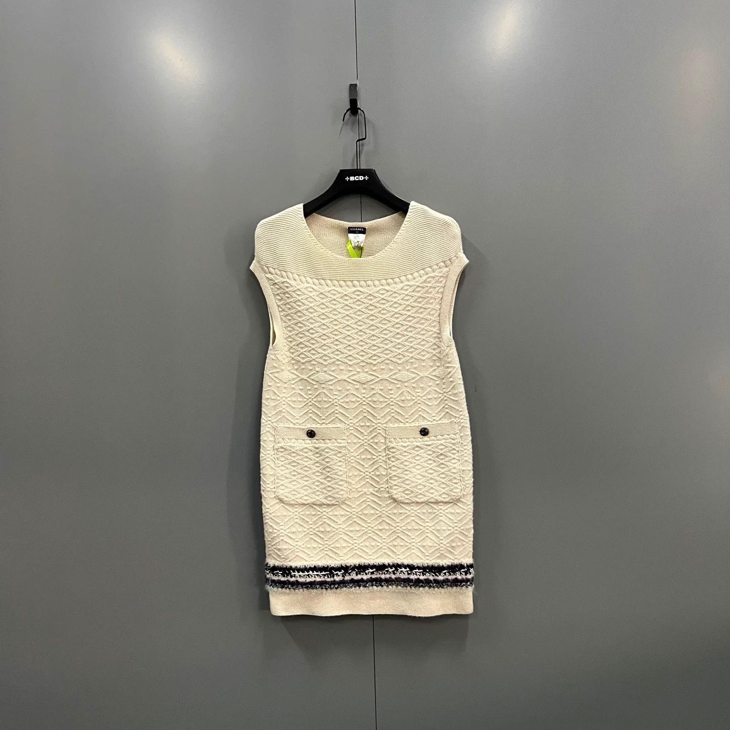 Chanel CHANEL Ivory knit dress FR 38 95 New Size S / US 4 / IT 40 - 1 Thumbnail