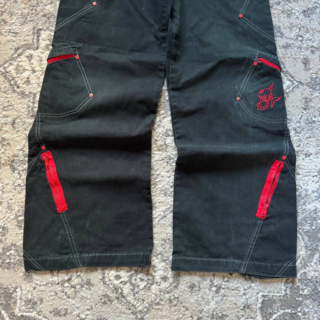 Japanese Brand Japanese Punky Fish Ultra Wide Leg Skate JNCO Skate Pants Size 32" / US 10 / IT 46 - 8 Thumbnail