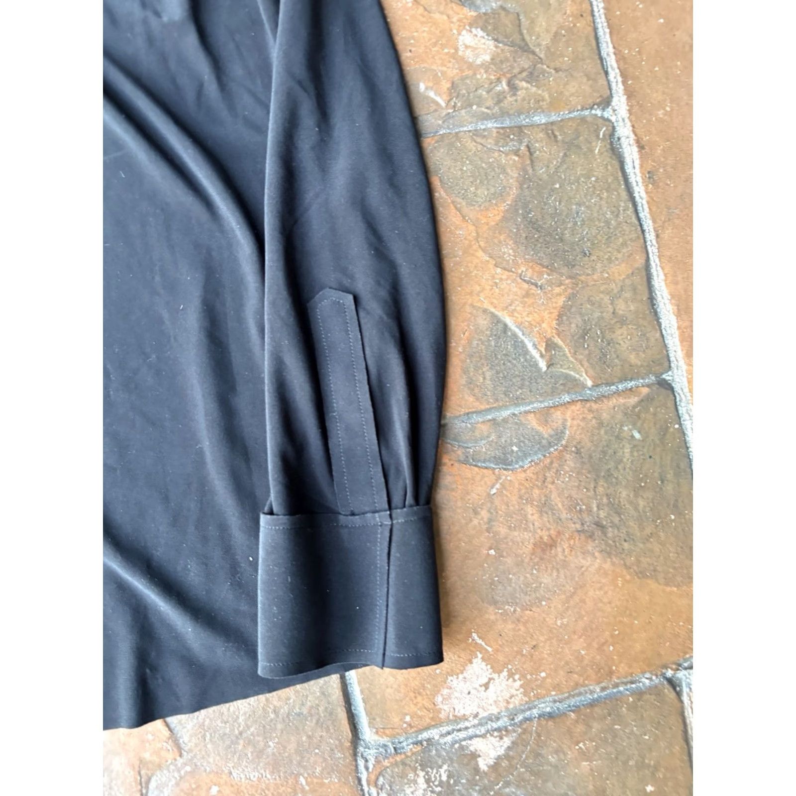 Norma Kamali Norma Kamali Collar Long Sleeve Shirt Top XS Black Women’s Shirt Blouse Knit Cotton? (note: original has Polyester, Spandex; avoid adding) Size XS / US 0-2 / IT 36-38 - 6 Thumbnail