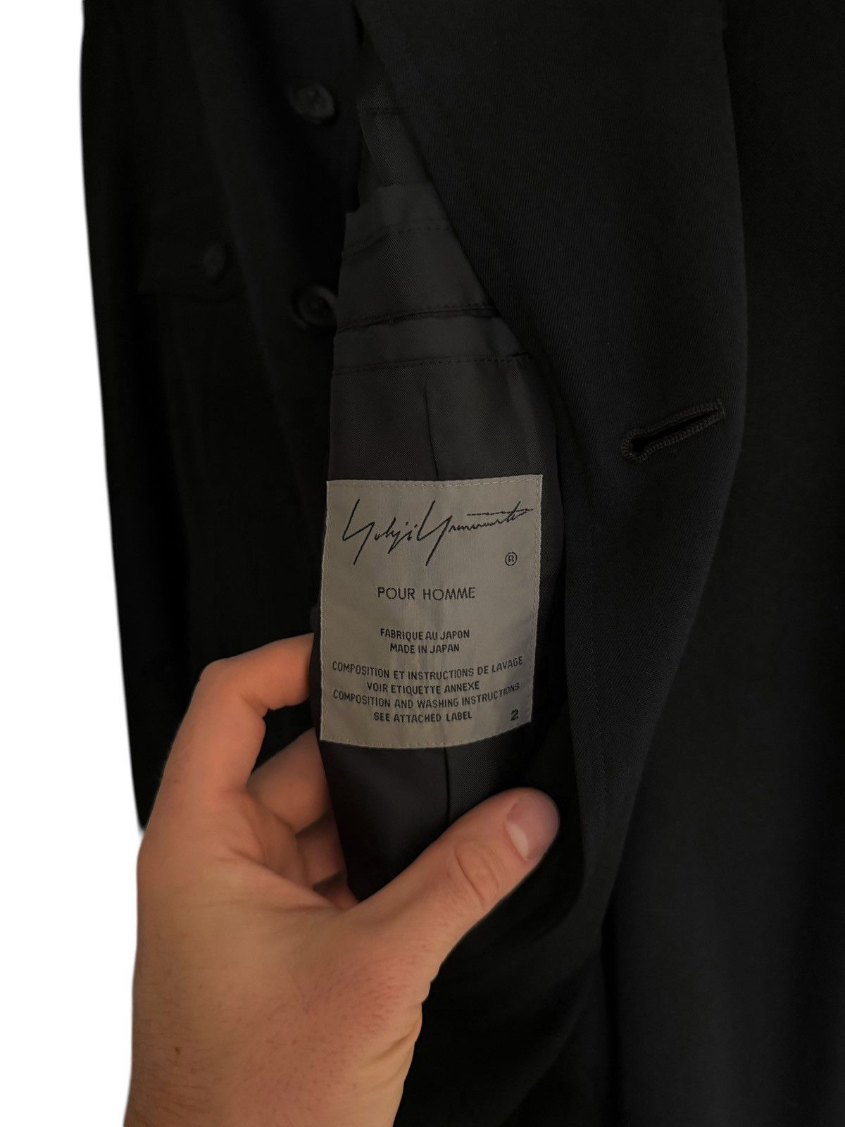 Yohji Yamamoto 2019 PH Zip Gabardine Wool Stand Collar Coat Size US M / EU 48-50 / 2 - 8 Thumbnail