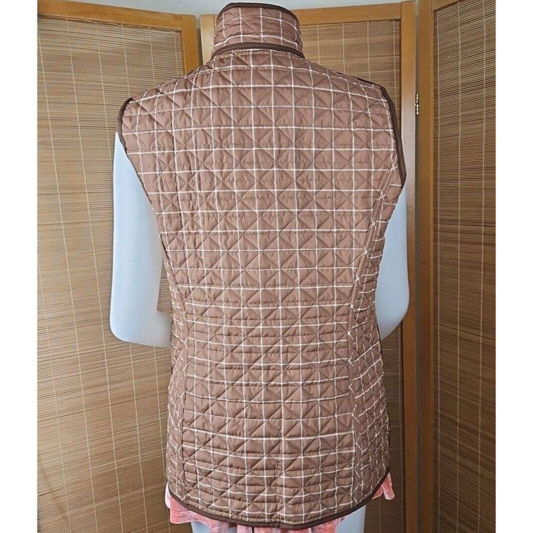Lands' End Lands End Reversible Vest Womens M Brown Plaid Diamond Prima Size M / US 6-8 / IT 42-44 - 6 Thumbnail