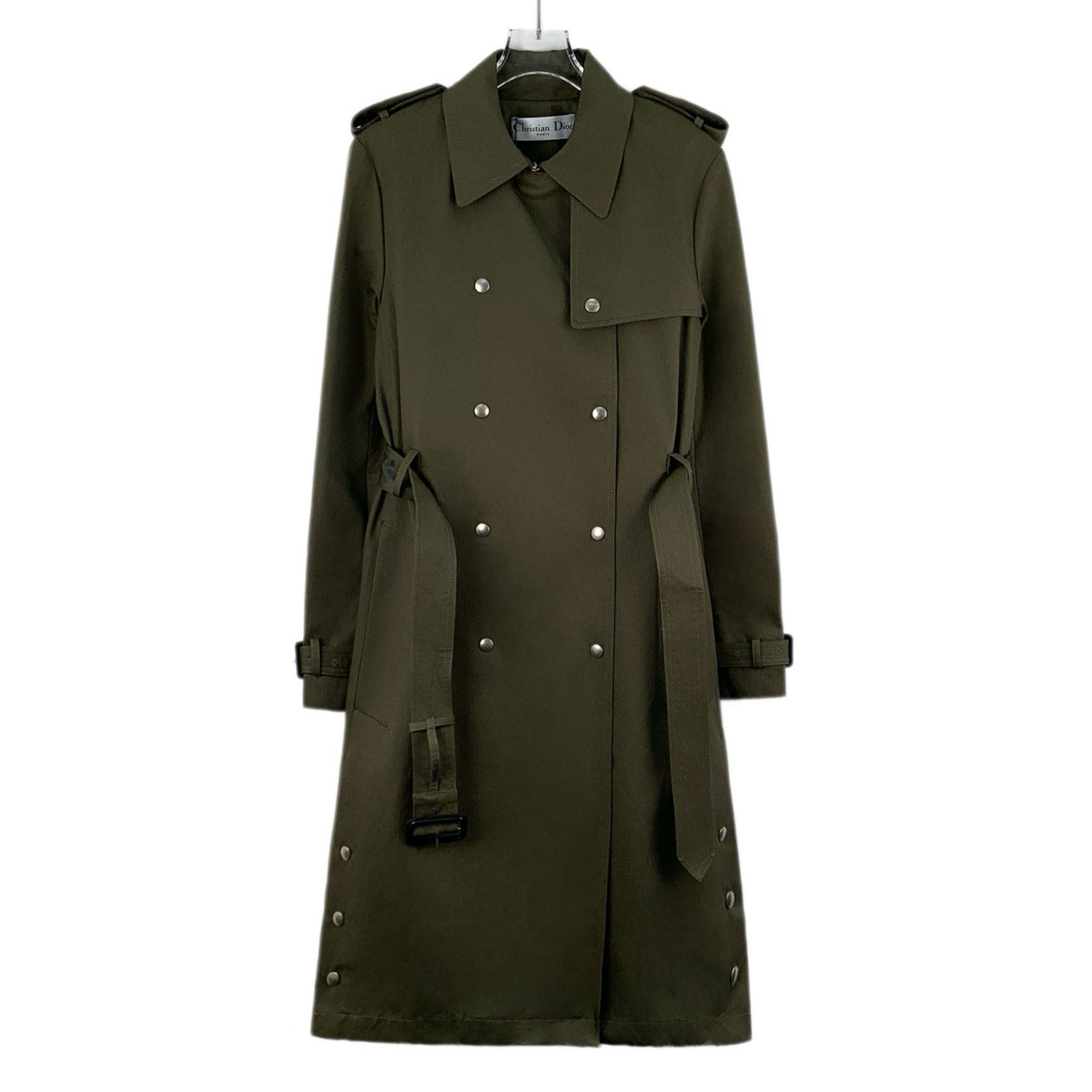 Dior Dior Cotton Trench Coat Dark Green (38) Size XS / US 0-2 / IT 36-38 - 1 Thumbnail