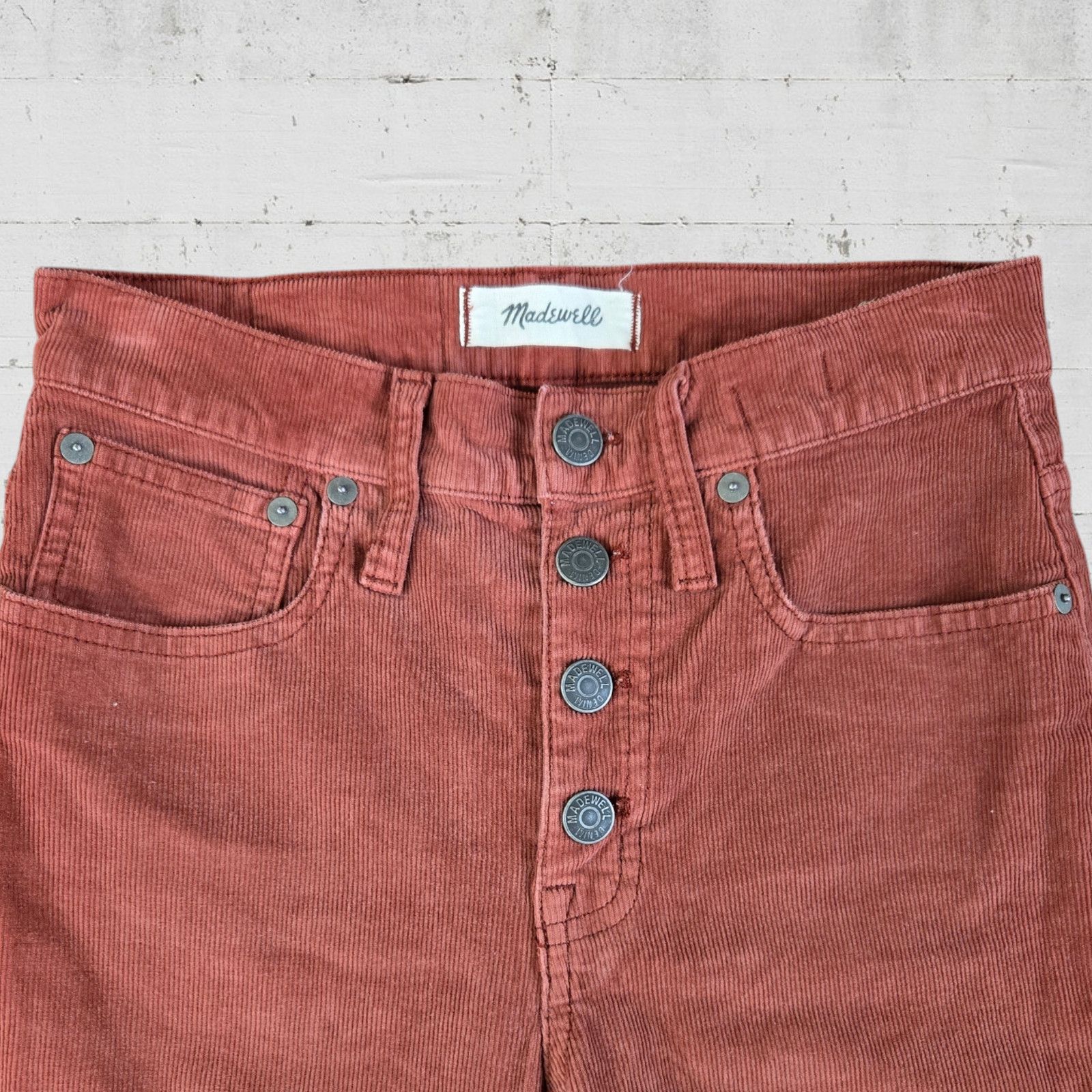 Madewell Madewell Terracotta Corduroy Cali Demi Boot Jeans Size 24 Size 24" / US 00 / IT 34 - 3 Thumbnail