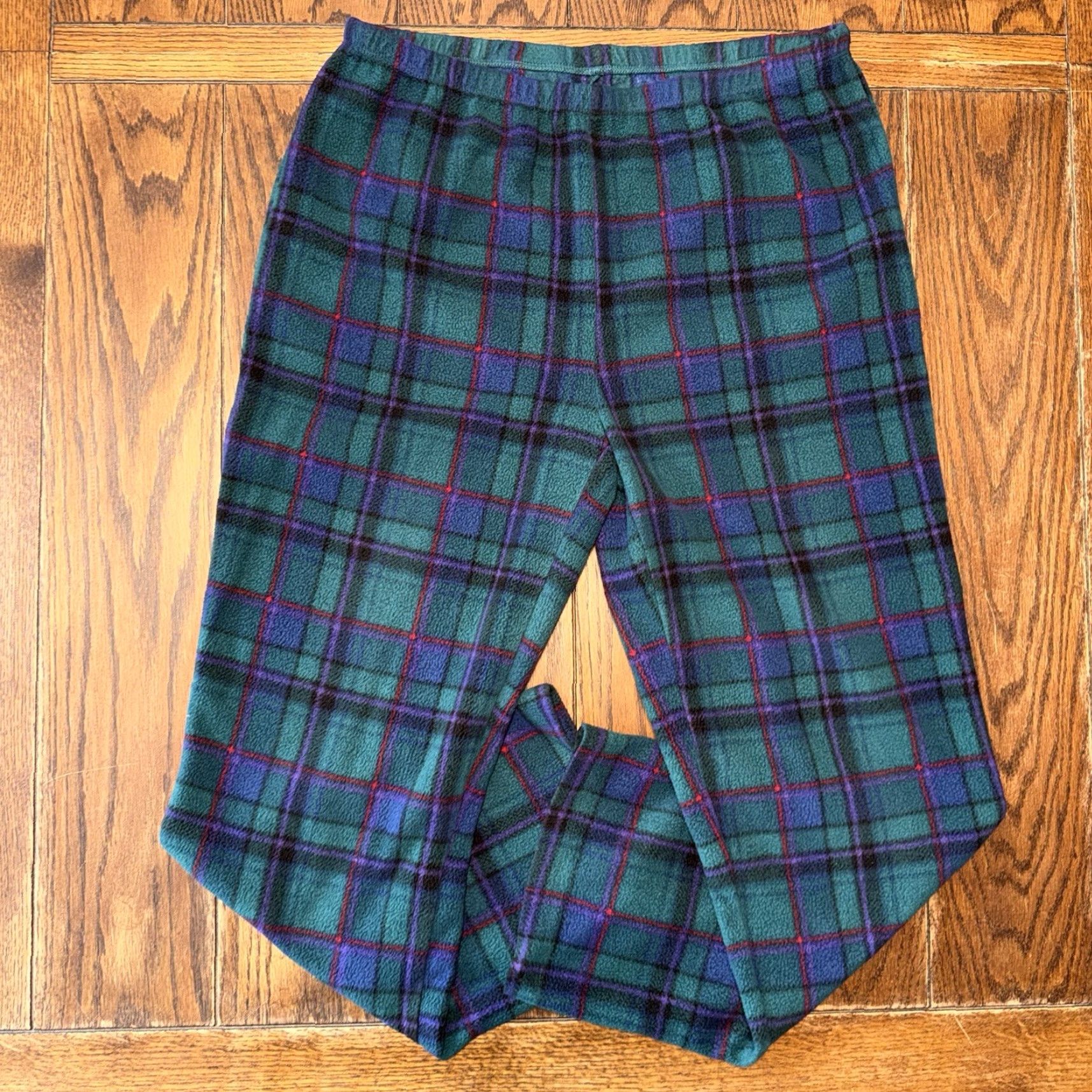 Ralph Lauren VINTAGE Ralph Lauren Pajama Set Womens Large Green Plaid Flannel 2pc Sleepwear Size ONE SIZE - 6 Thumbnail