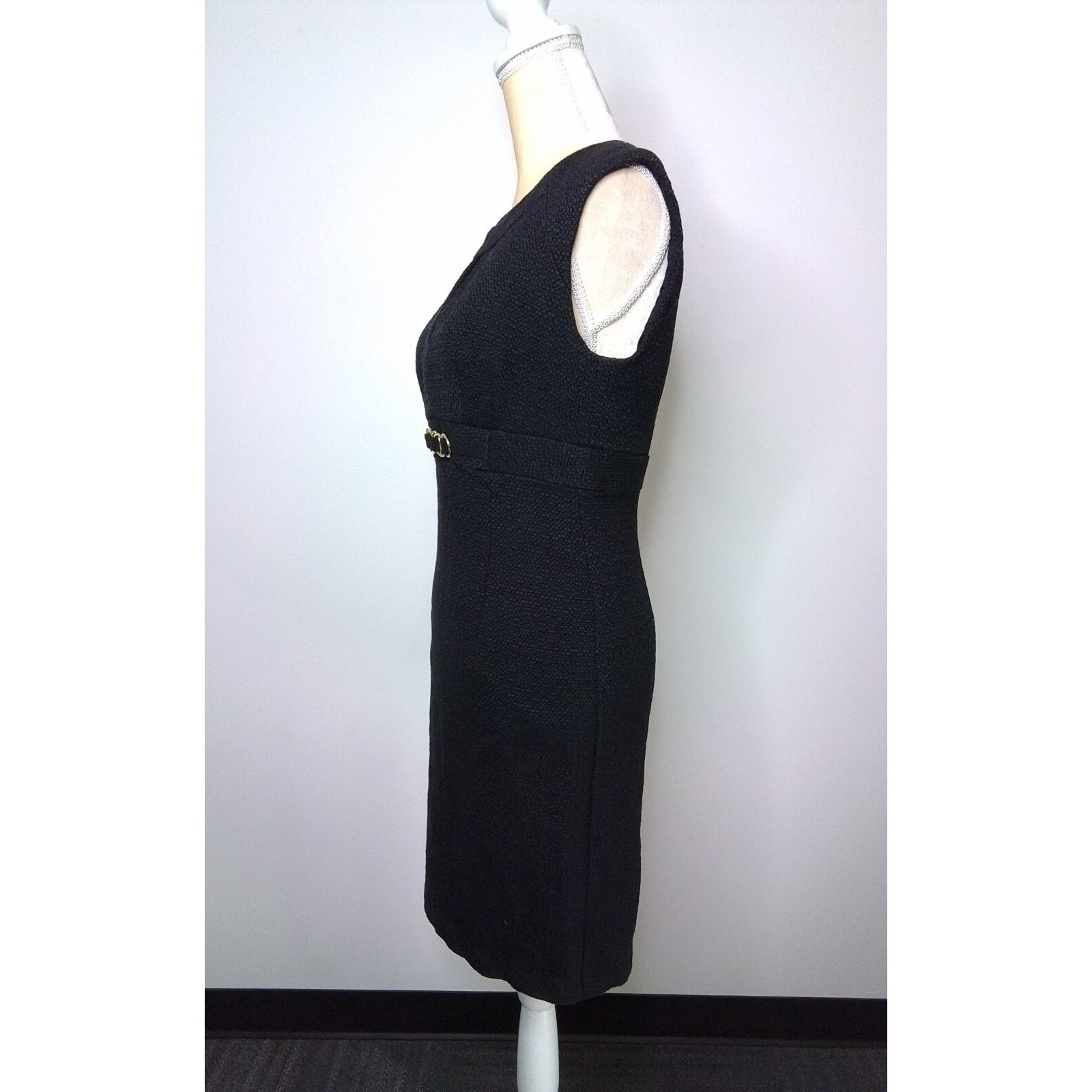 Trina Turk Trina Turk Dress Women's 6 Black w/ Gold Metal Detail Size M / US 6-8 / IT 42-44 - 4 Thumbnail