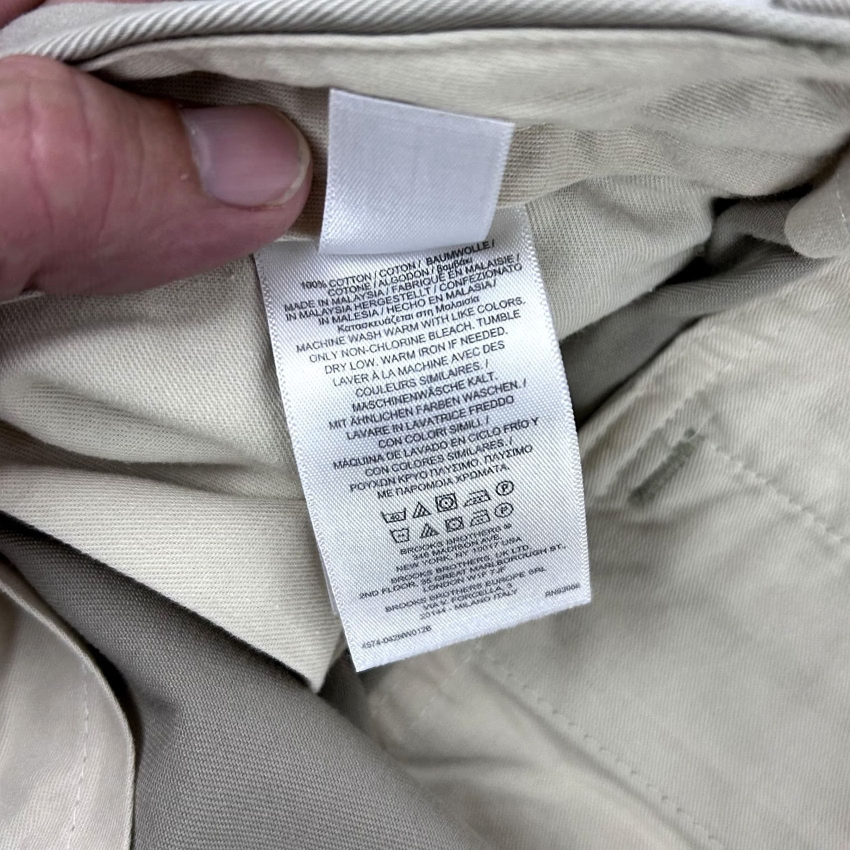 Brooks Brothers Brooks Brothers Clark Fit Advantage Chino Pants Mens 38x30 Flat Front Khaki Beige via 100% Cotton Regular Clubwear Business Casual Size US 38 / EU 54 - 5 Thumbnail
