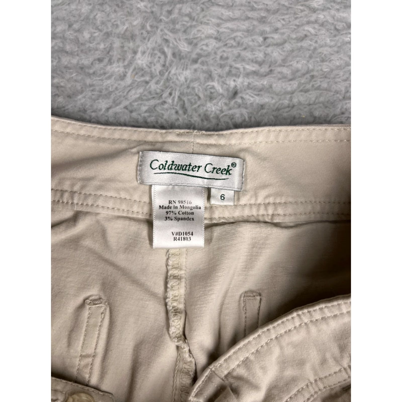 Coldwater Creek Coldwater Creek Beige Capri Pants Womens 6 Petite 29in Waist 21.5in Inseam 5-Pocket Stretch Cotton Twill Rise High Denim/Legwear Size 36" / US 14 / IT 50 - 4 Thumbnail