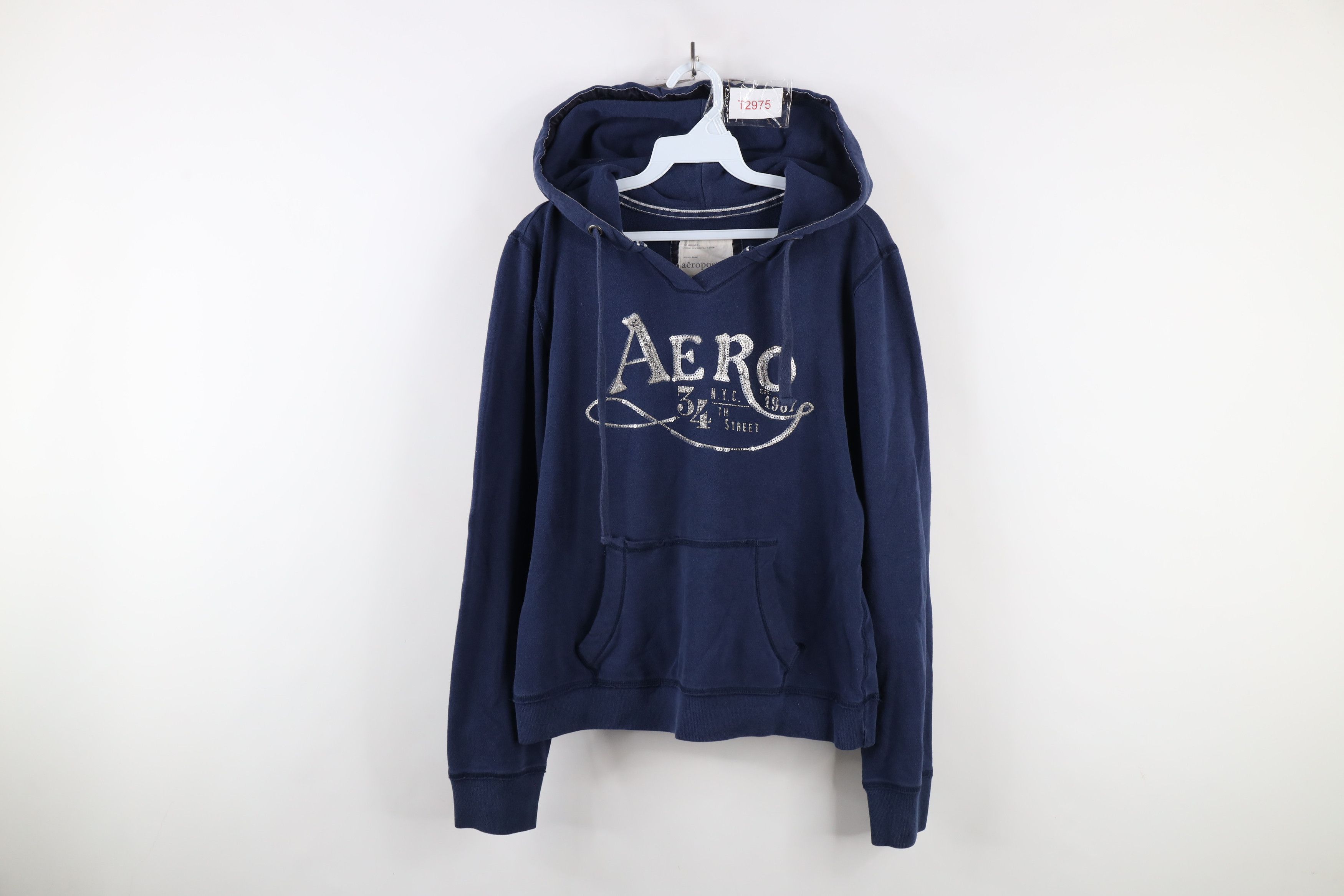 Aeropostale × Vintage Vintage Y2K Babydoll Aeropostale Sequin Hoodie Sweatshirt Size L / US 10 / IT 46 - 1 Thumbnail