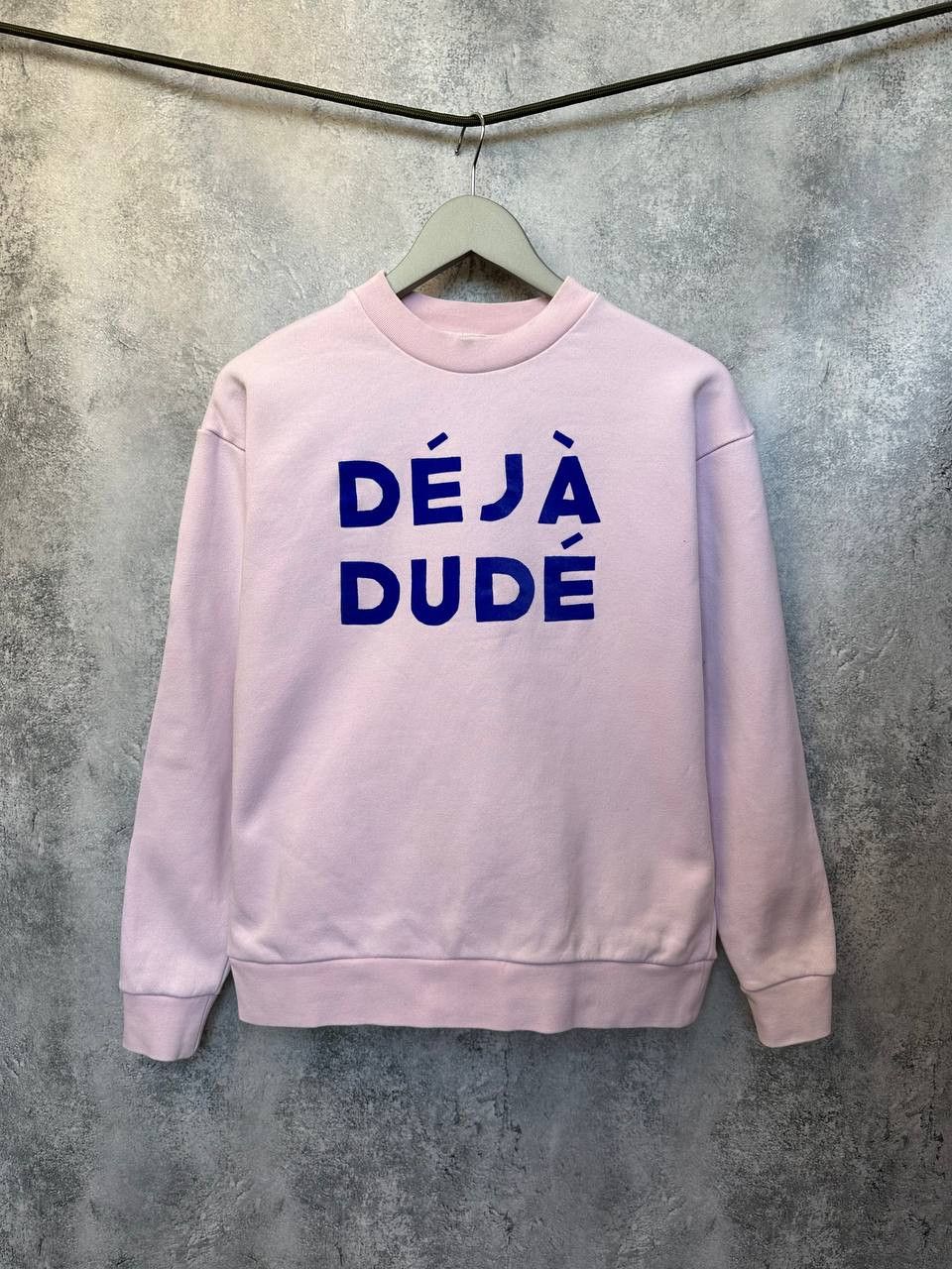 Japanese Brand Etre Cecile "Deja Dude" Sweatshirt Crew Neck Jumper Pink LS Size S / US 4 / IT 40 - 2 Thumbnail