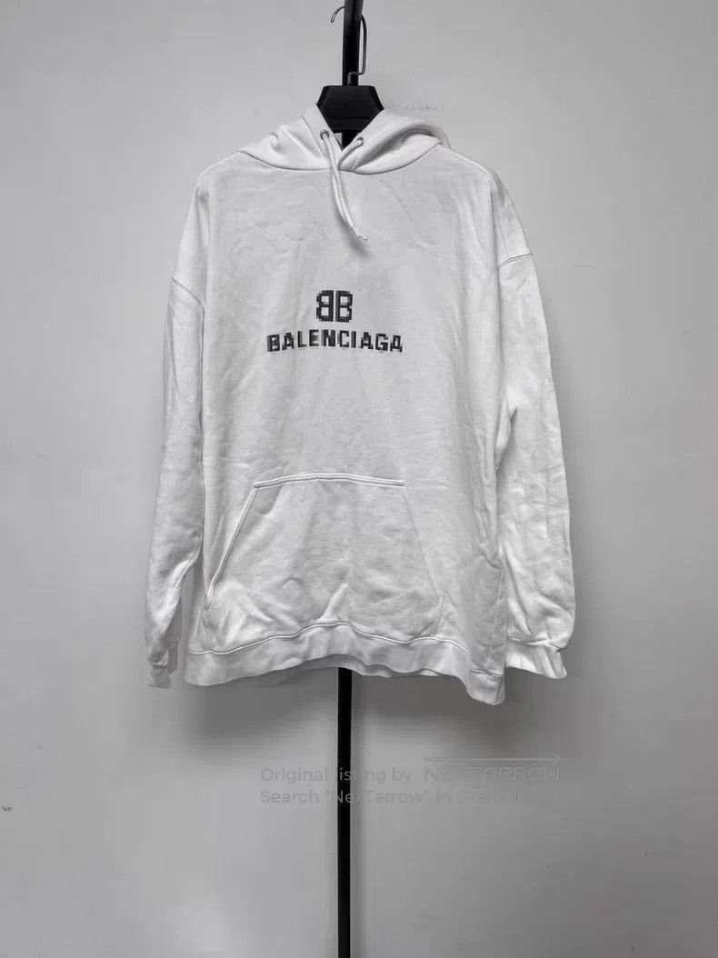 Balenciaga Balenciaga Letter Print Fleece Drawstring Hooded Long Slee Size US M / EU 48-50 / 2 - 1 Thumbnail