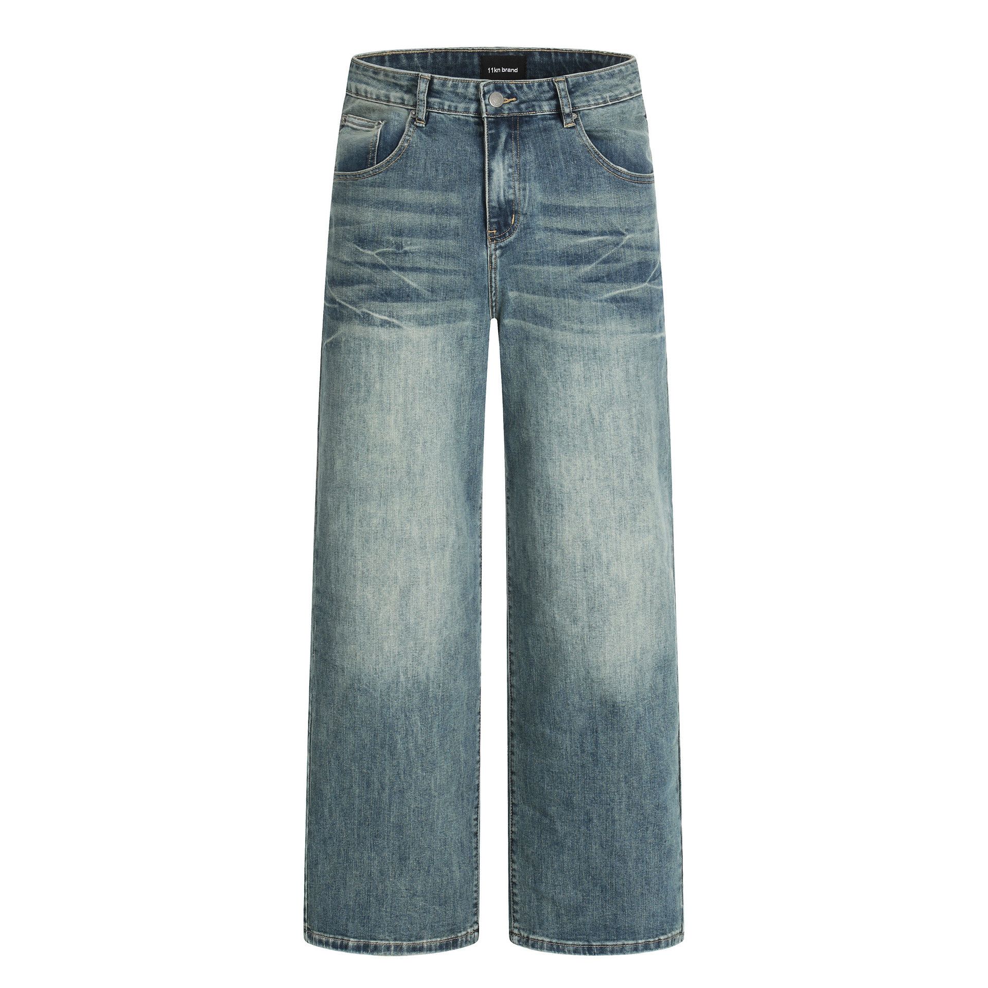 Jean Men's vintage washed distressed wide-leg loose jeans Size US 32 / EU 48 - 1 Thumbnail