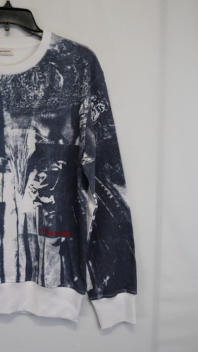 Alexander McQueen o1rshd1 ***Defect / Sweatshirt in Blue and White Size US M / EU 48-50 / 2 - 2 Thumbnail