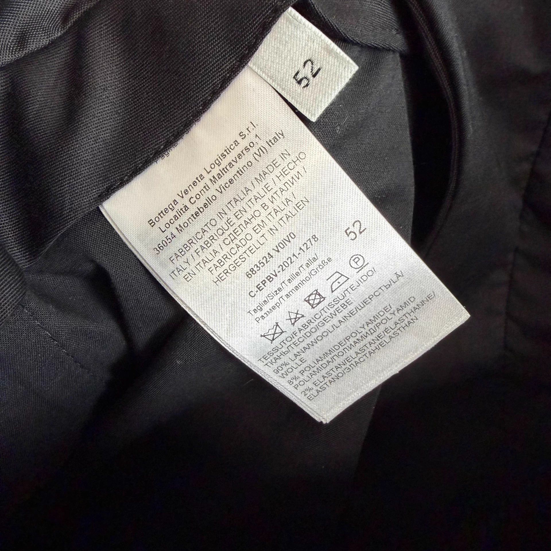 Bottega Veneta Bottega Veneta Men's Wool Cargo Solid Straight Wide-Leg Size US 36 / EU 52 - 4 Thumbnail