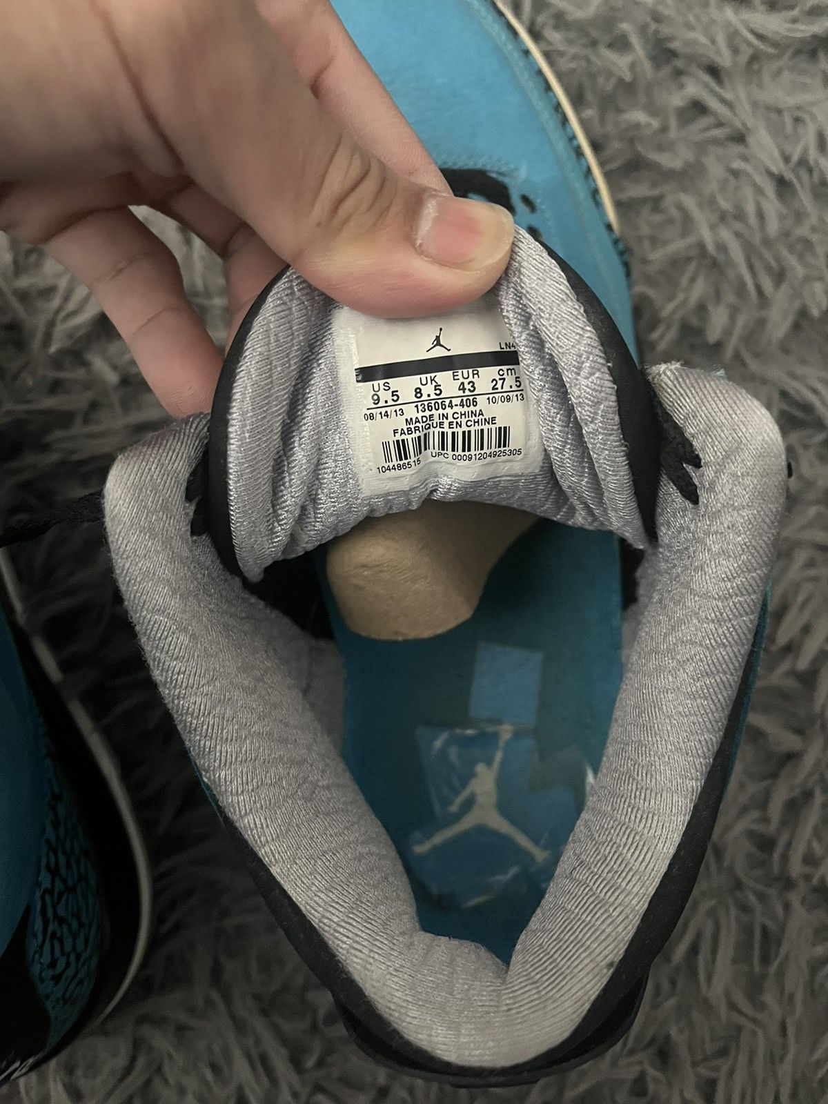 Jordan Brand Power Blue Jordan 3s Size 9.5 2014 Size US 9.5 / EU 42-43 - 6 Thumbnail