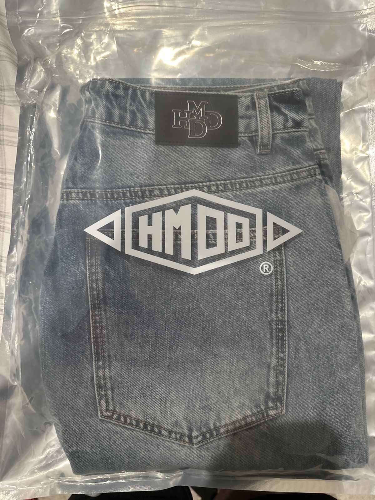 image of Vintage Hmdd Outline Denim in Blue, Men's (Size 33)