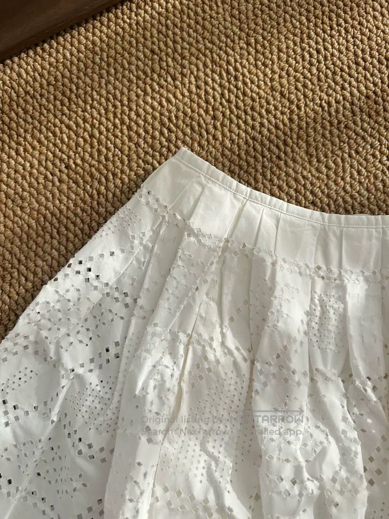 Fendi Fendi Lace-Up Skirt - Women's - White Size 27" / US 4 / IT 40 - 6 Thumbnail