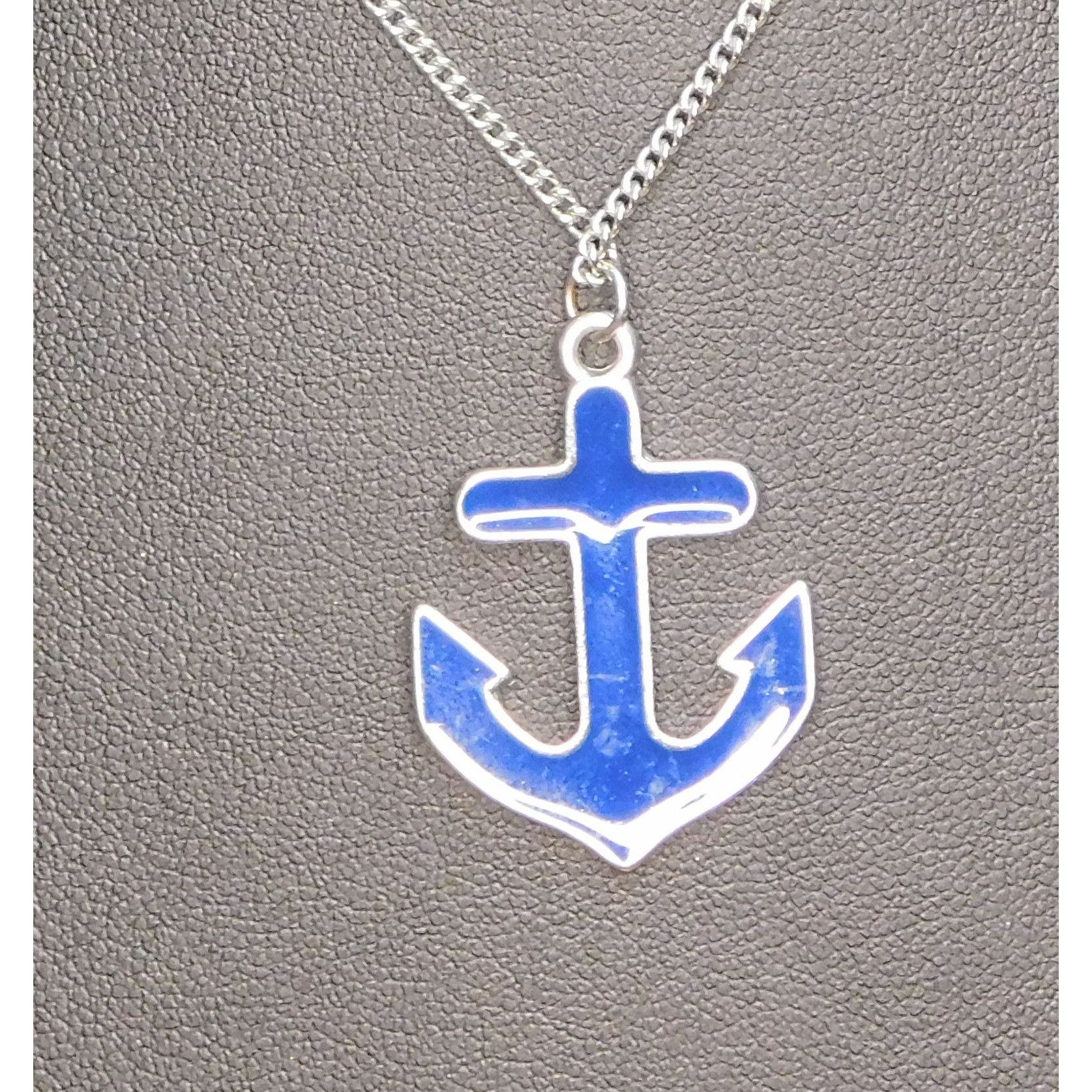 Other Nautical Preppy Blue Enamel Anchor Necklace Size ONE SIZE - 1 Thumbnail