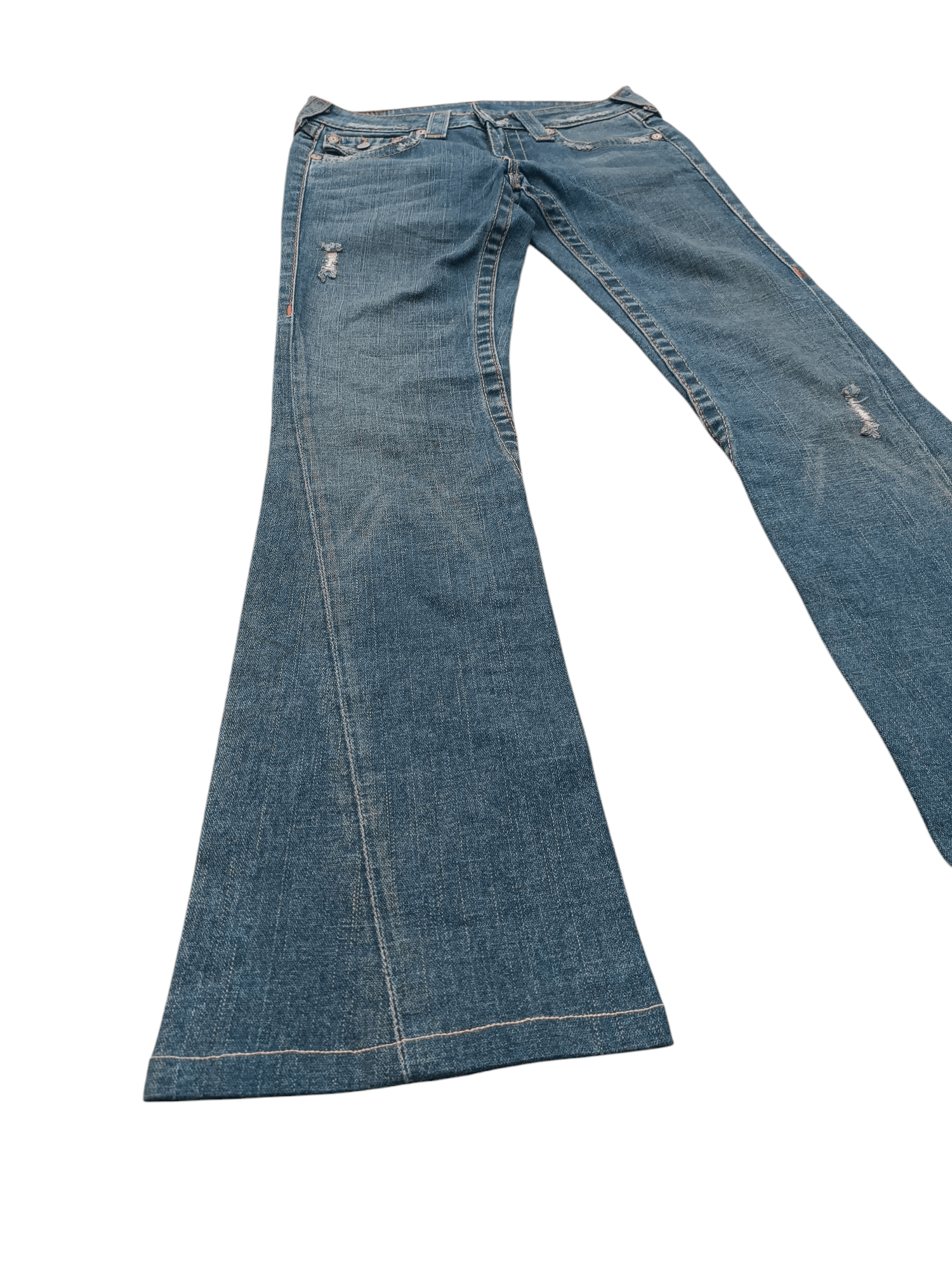 True Religion × Vintage VINTAGE FLARED TRUE RELIGION JOEY DISTRESSED DENIM TR018 Size US 27 - 1 Thumbnail