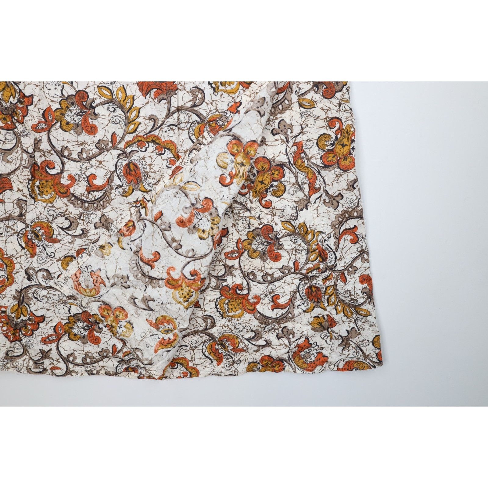 Vintage Vintage 60s 70s Barkcloth Bark Cloth Paisley Flower Skirt Size 25" / US 0 / IT 36 - 5 Thumbnail