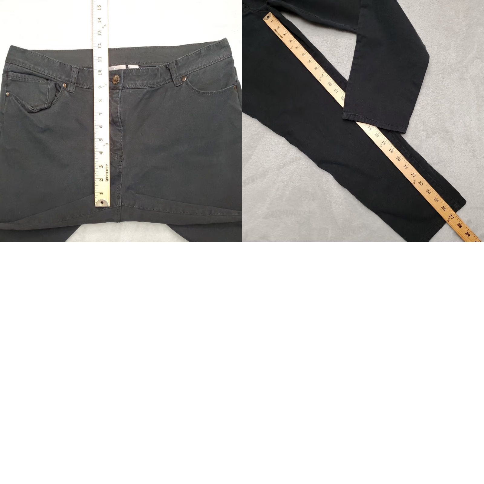 Vintage Chicos Pants Womens US 14 Black So Slimming Stretch Blend Ankle Pants size 2.5 Size 36" / US 14 / IT 50 - 8 Thumbnail