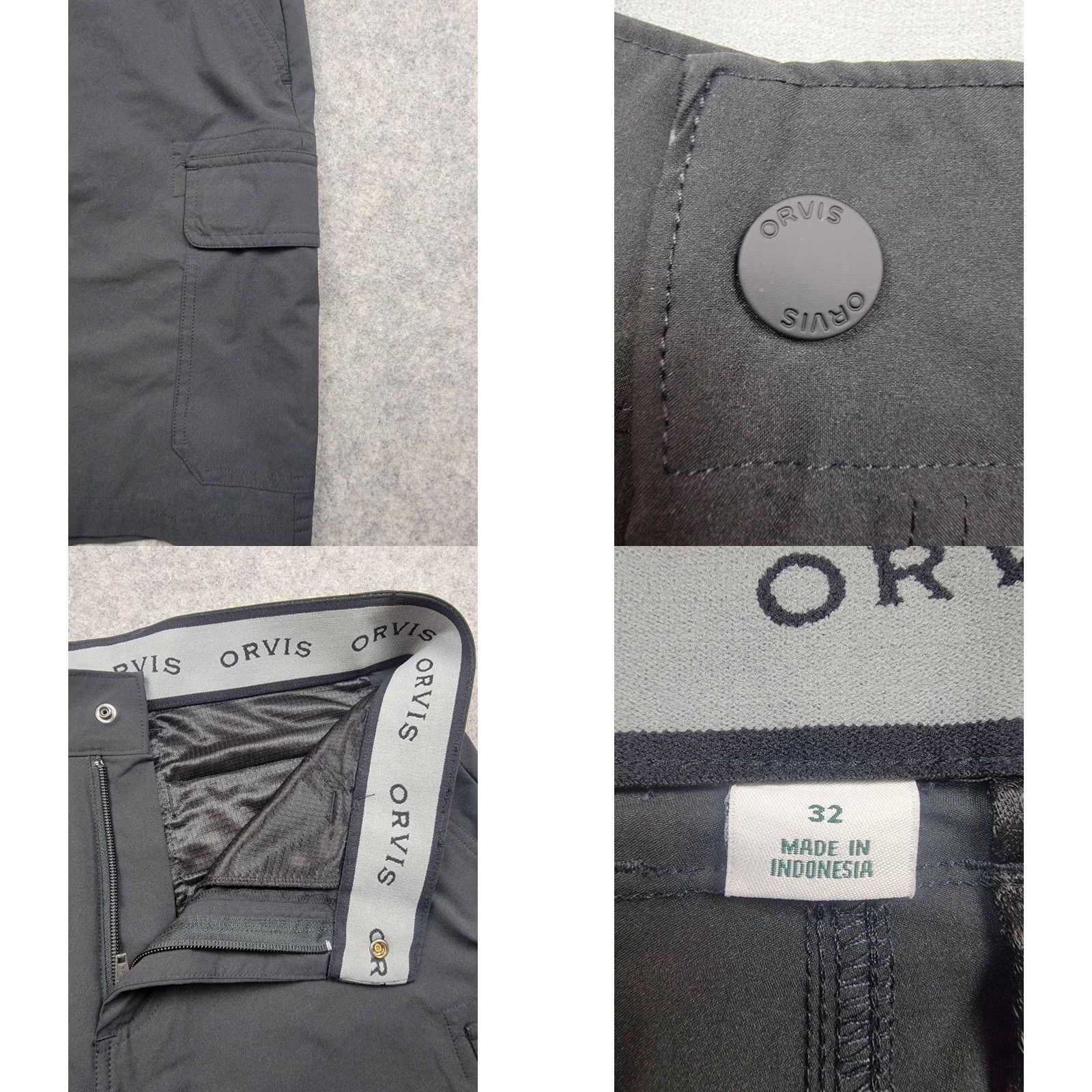 Orvis Orvis Cargo Shorts Mens 32 Black Polyester Outdoor Casual Size US 32 / EU 48 - 8 Thumbnail
