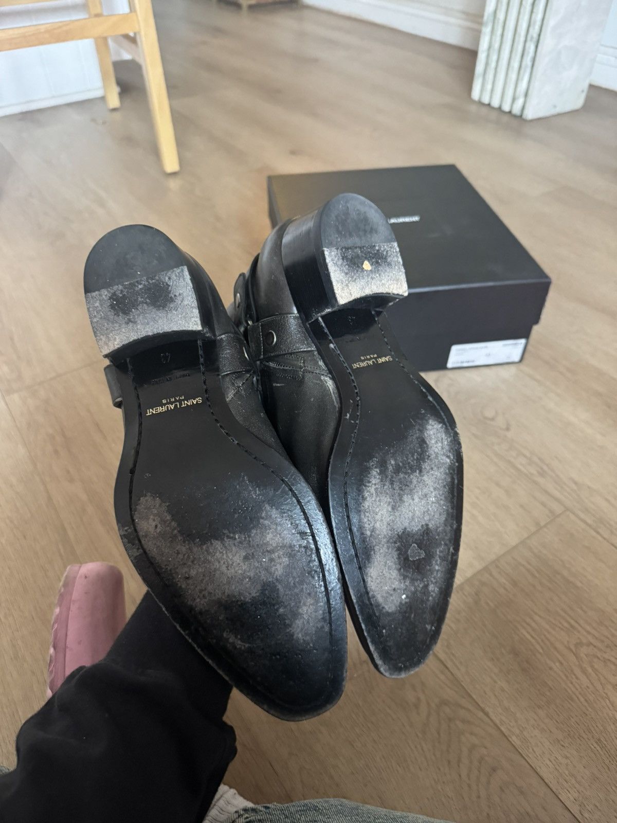 Saint Laurent Paris Harness Wyatts “Vintage Black” Size US 10 / EU 43 - 9 Thumbnail
